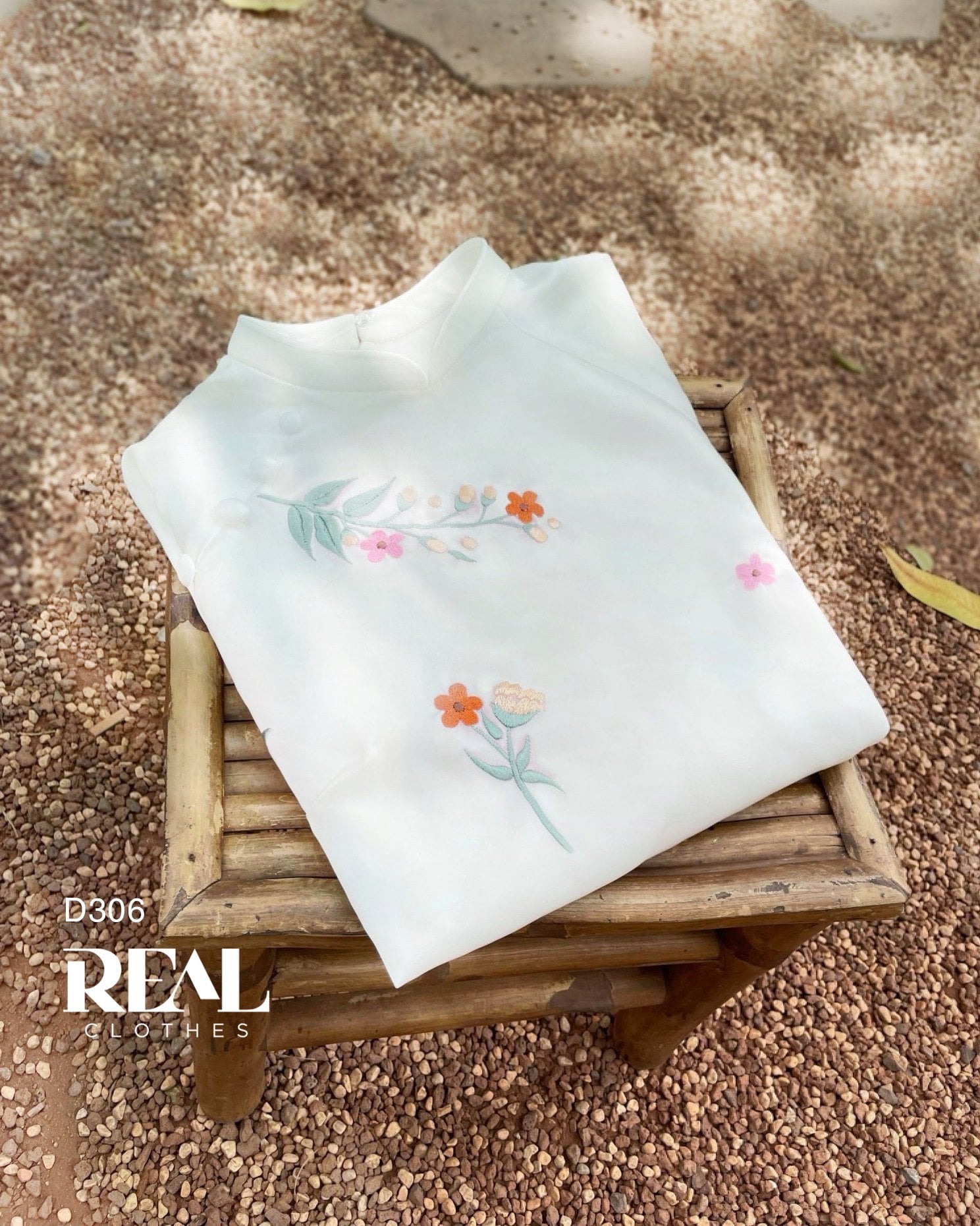 Áo dài cách tân Vivi hồng cam