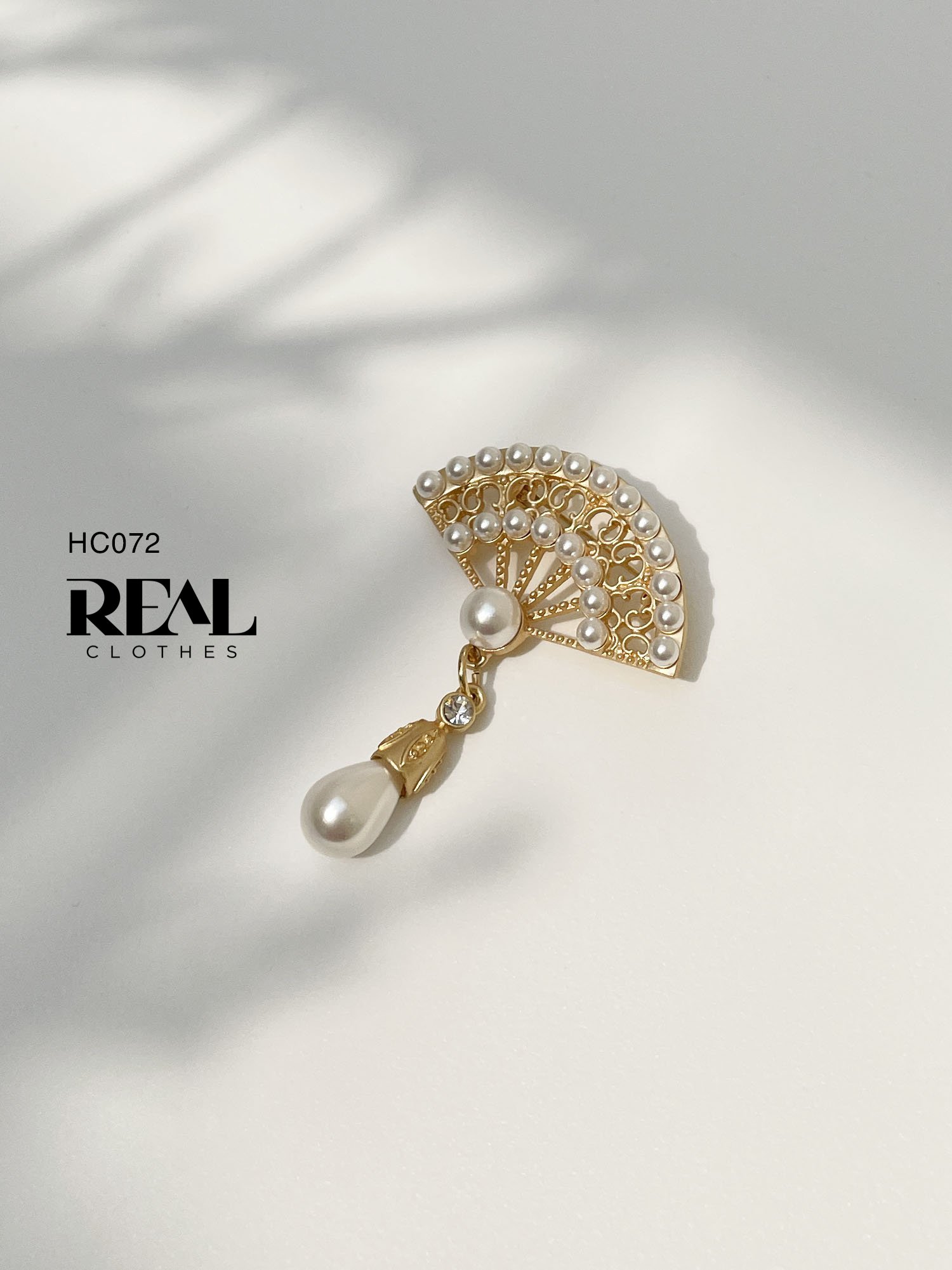 Cài áo quạt ngọc trai