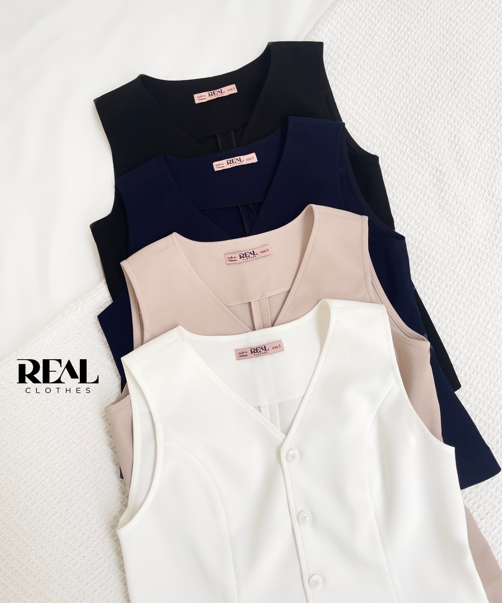 Áo kiểu ghile nude