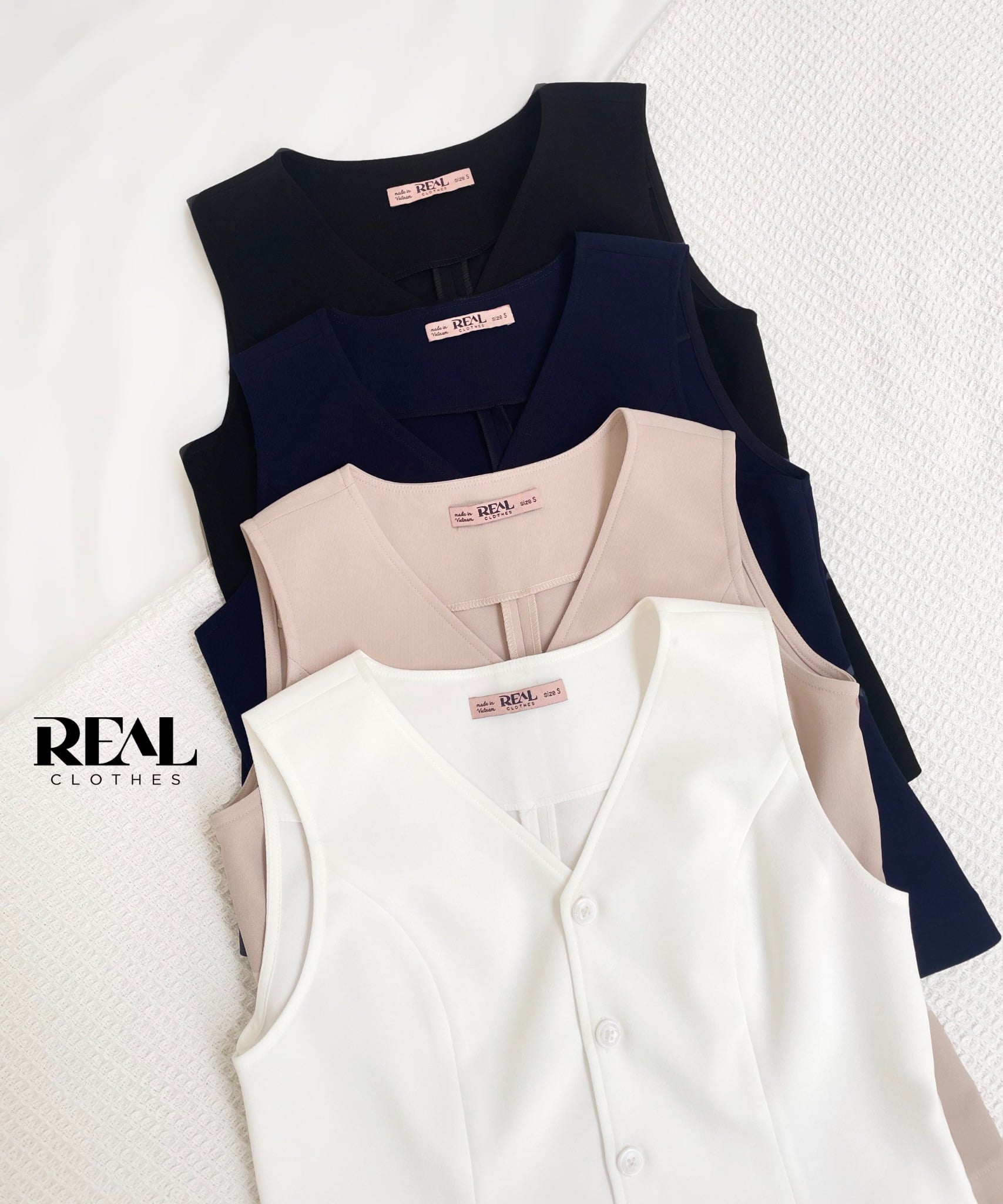 Áo kiểu ghile trắng