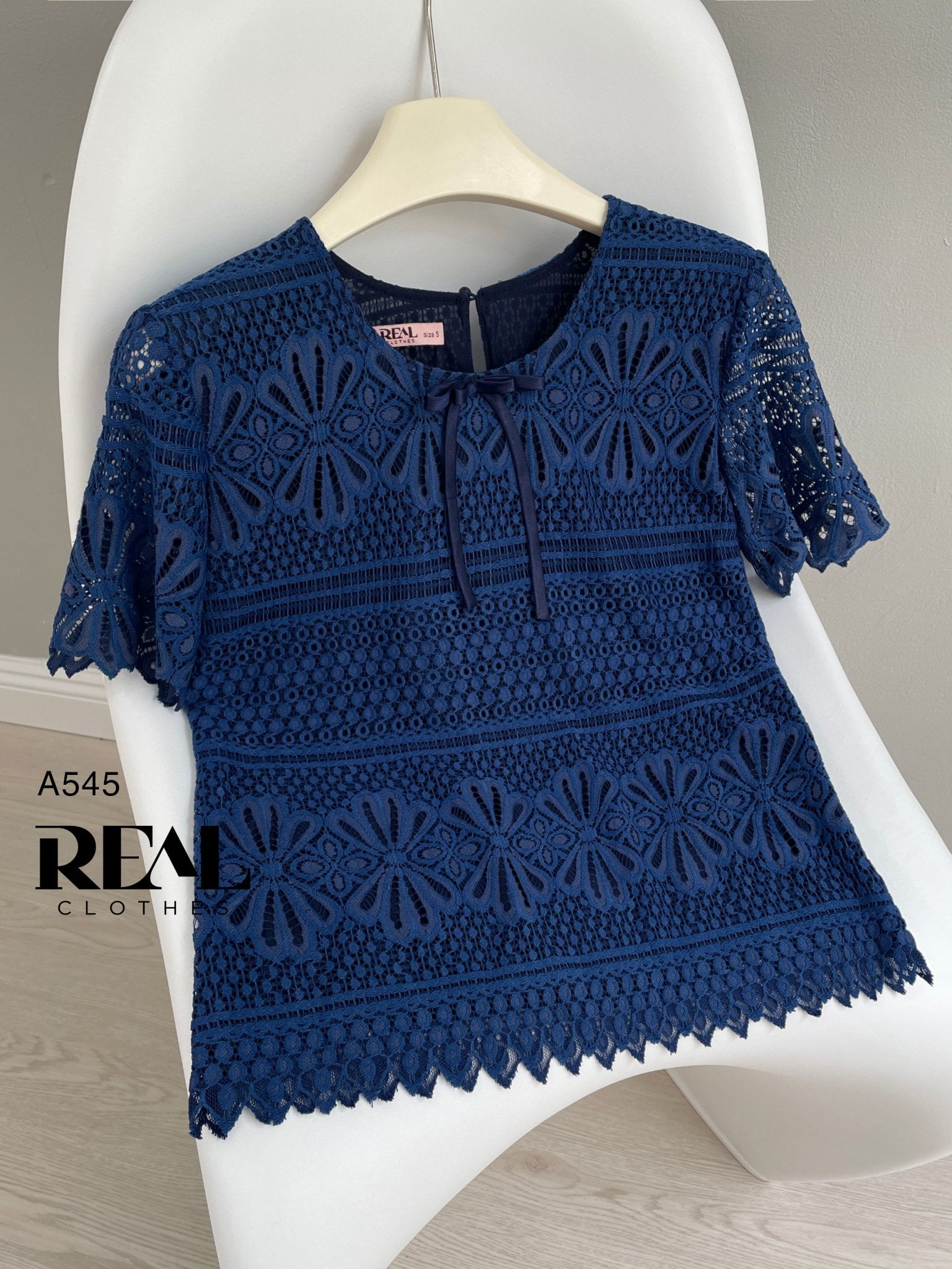 Áo ren nơ xanh SALE