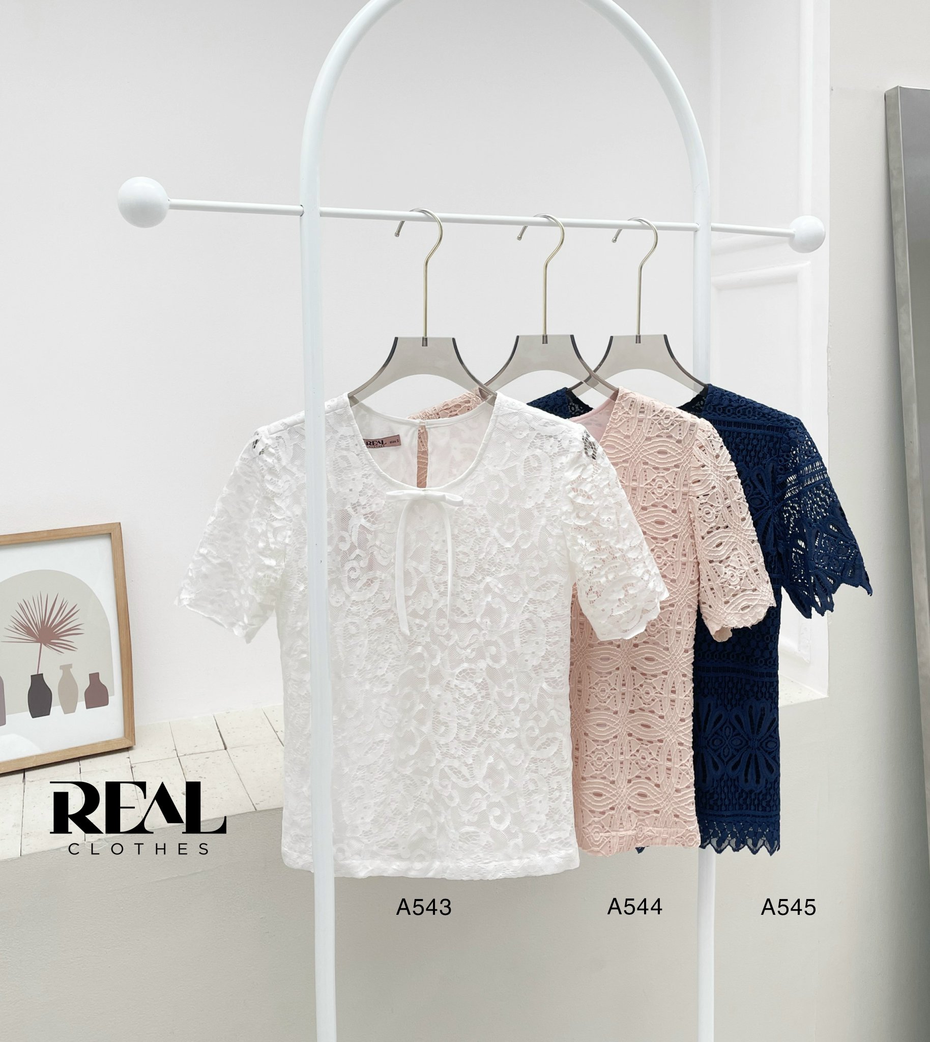 Áo ren nơ xanh SALE