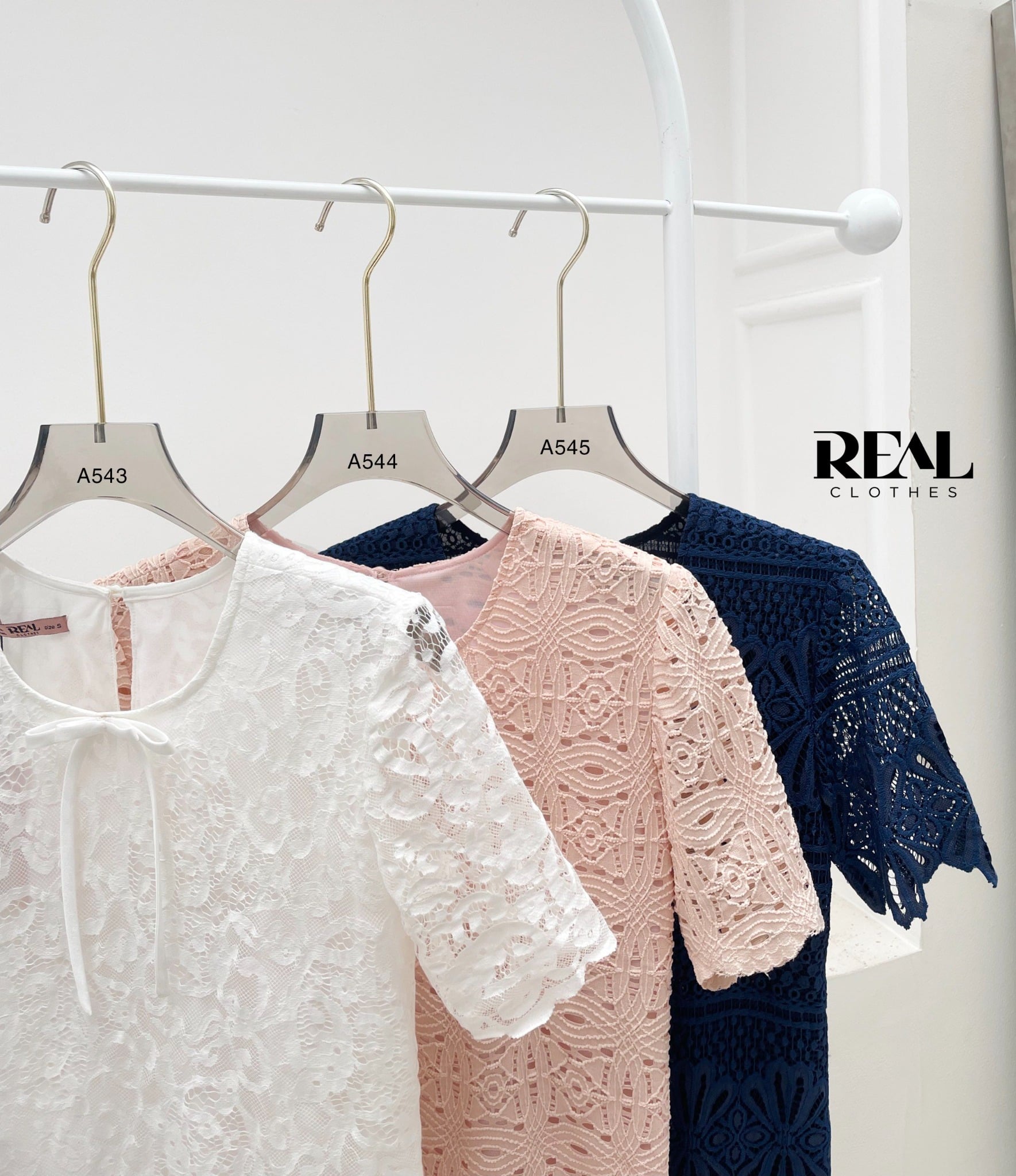 Áo ren nơ xanh SALE