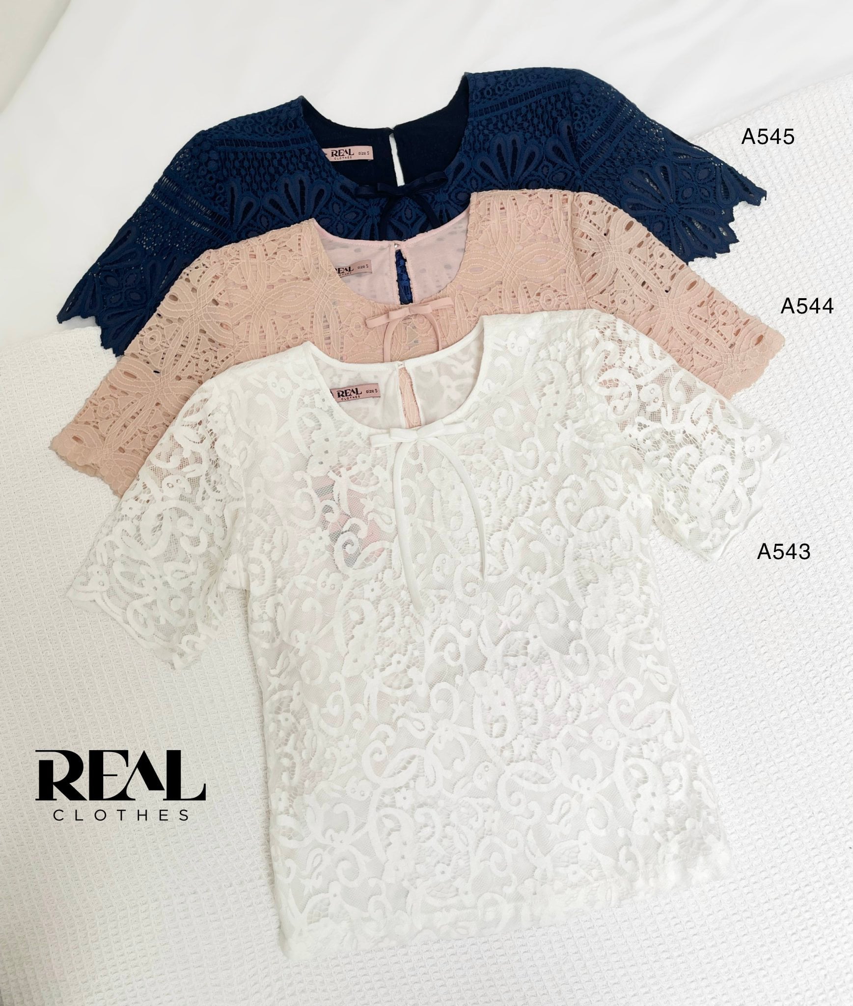 Áo ren nơ xanh SALE