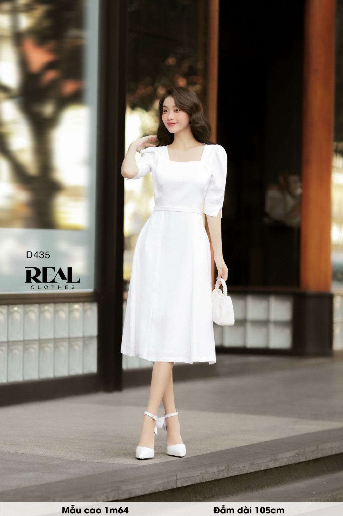 Đầm ngọc lan trắng