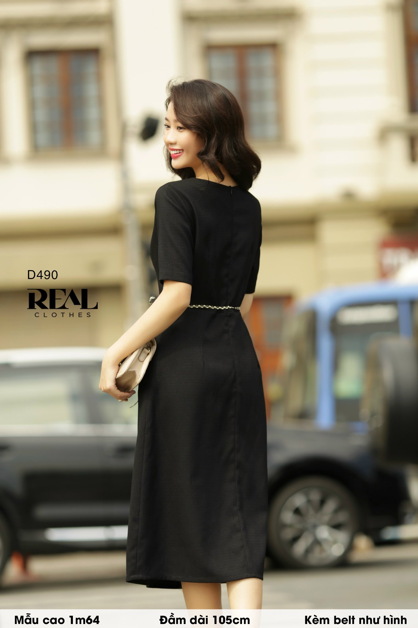 Đầm classic đen (Kèm belt)