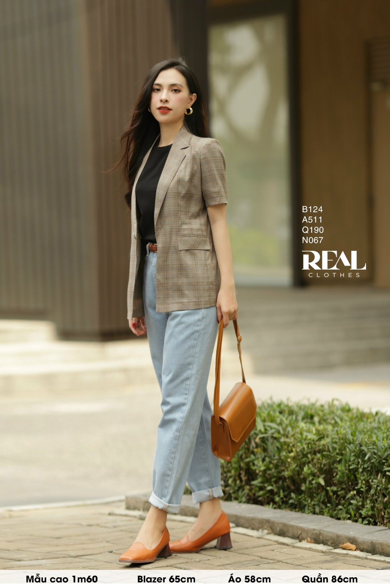 Blazer Japan caro cà phê sữa 65 SALE - size XS