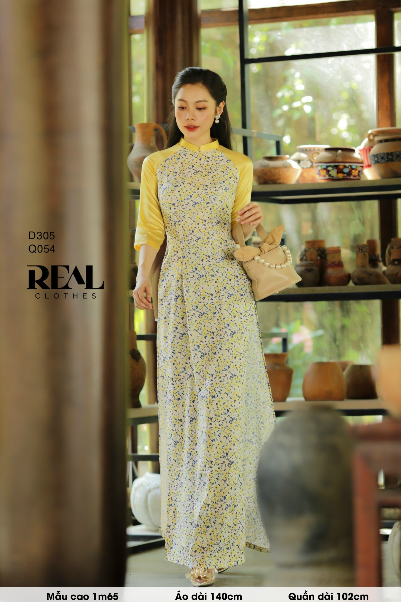 Áo dài truyền thống Ngọc Diệp vàng