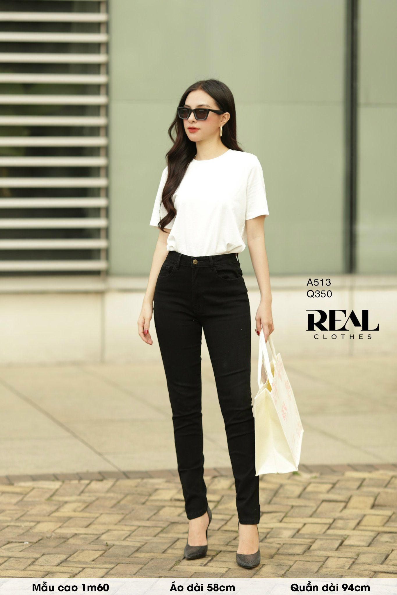  Quần jeans skinny đen 