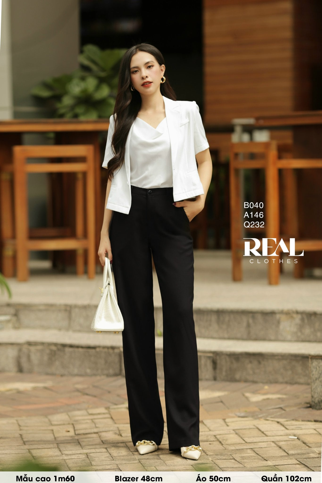 Quần suông linen đen