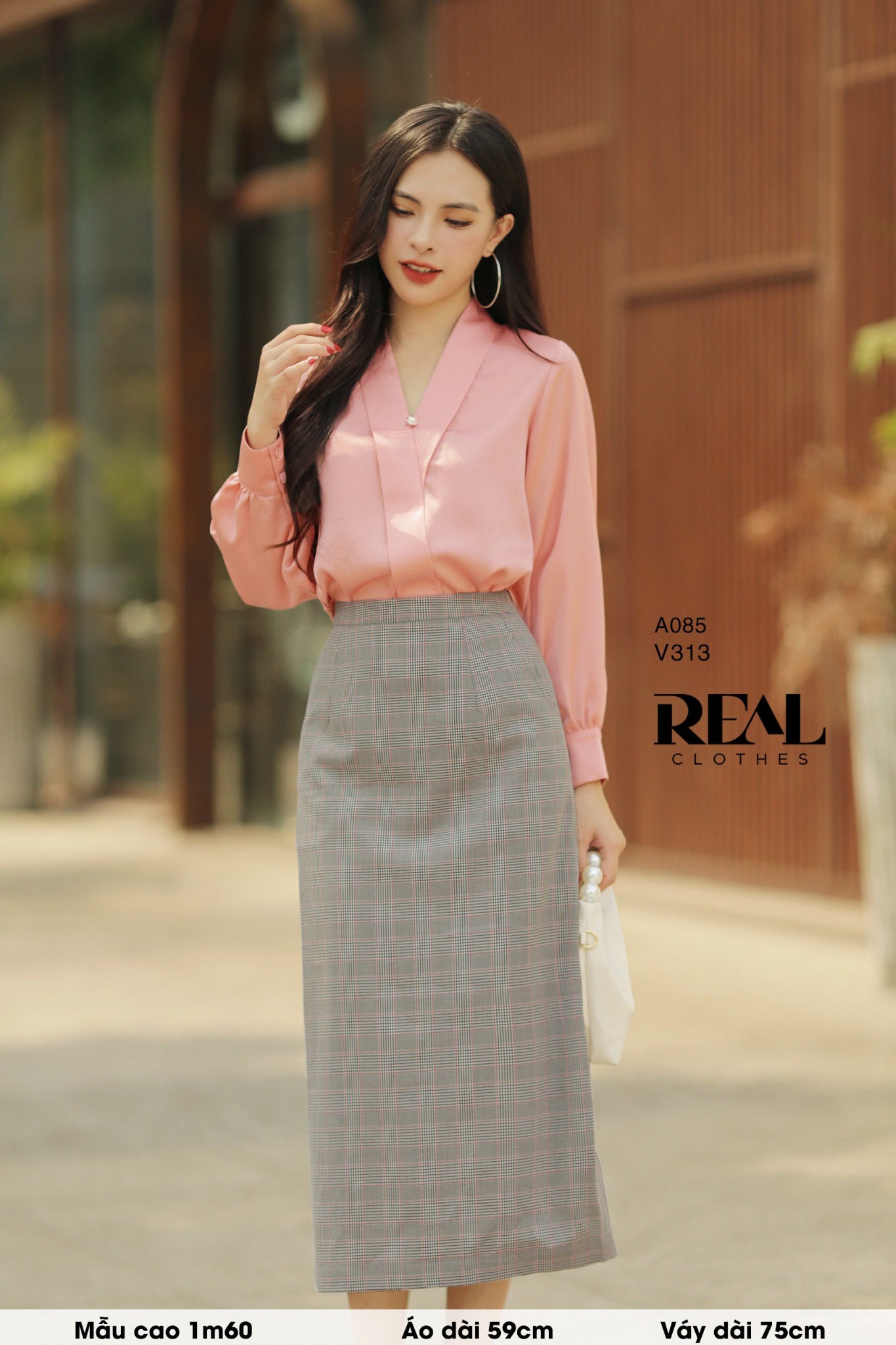 Váy Japan dài caro đỏ SALE - size XS