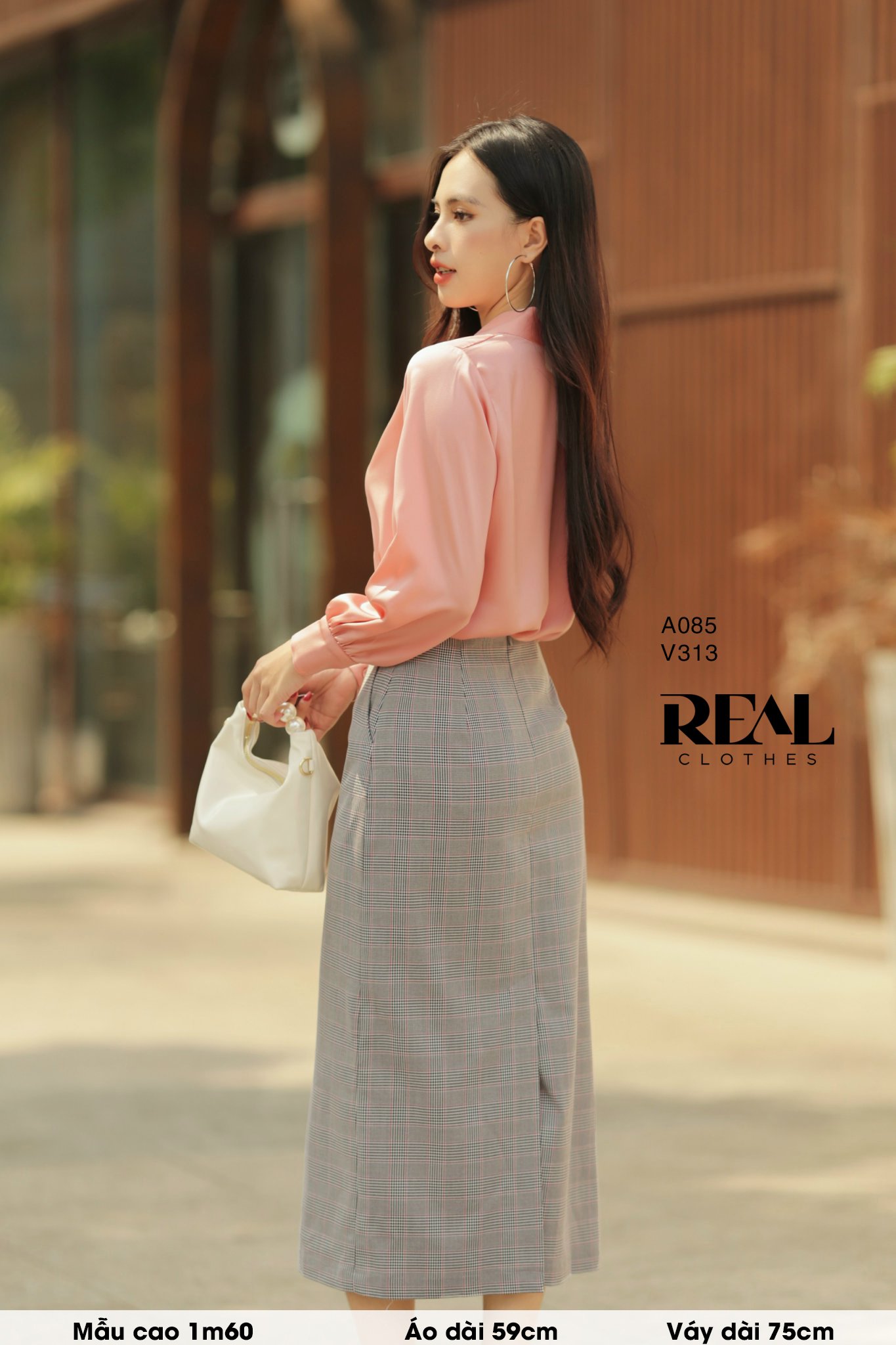 Váy Japan dài caro đỏ SALE - size XS