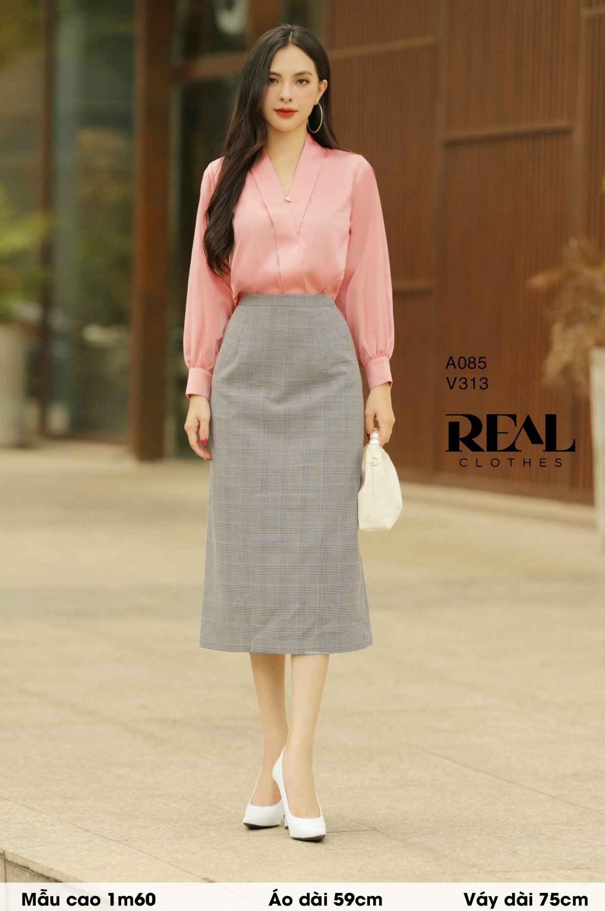 Váy Japan dài caro đỏ SALE - size XS