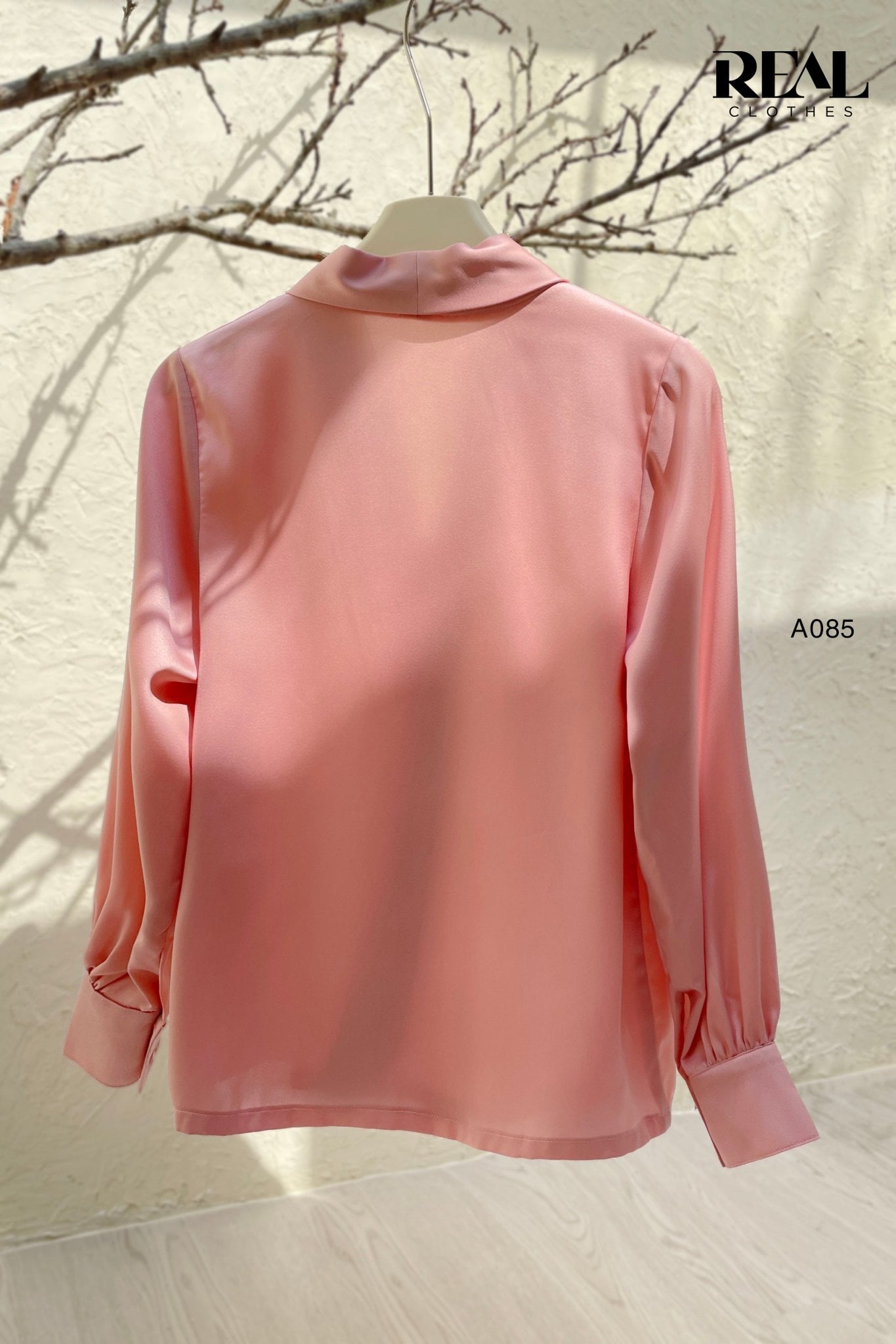 Áo Sarah lụa hồng SALE