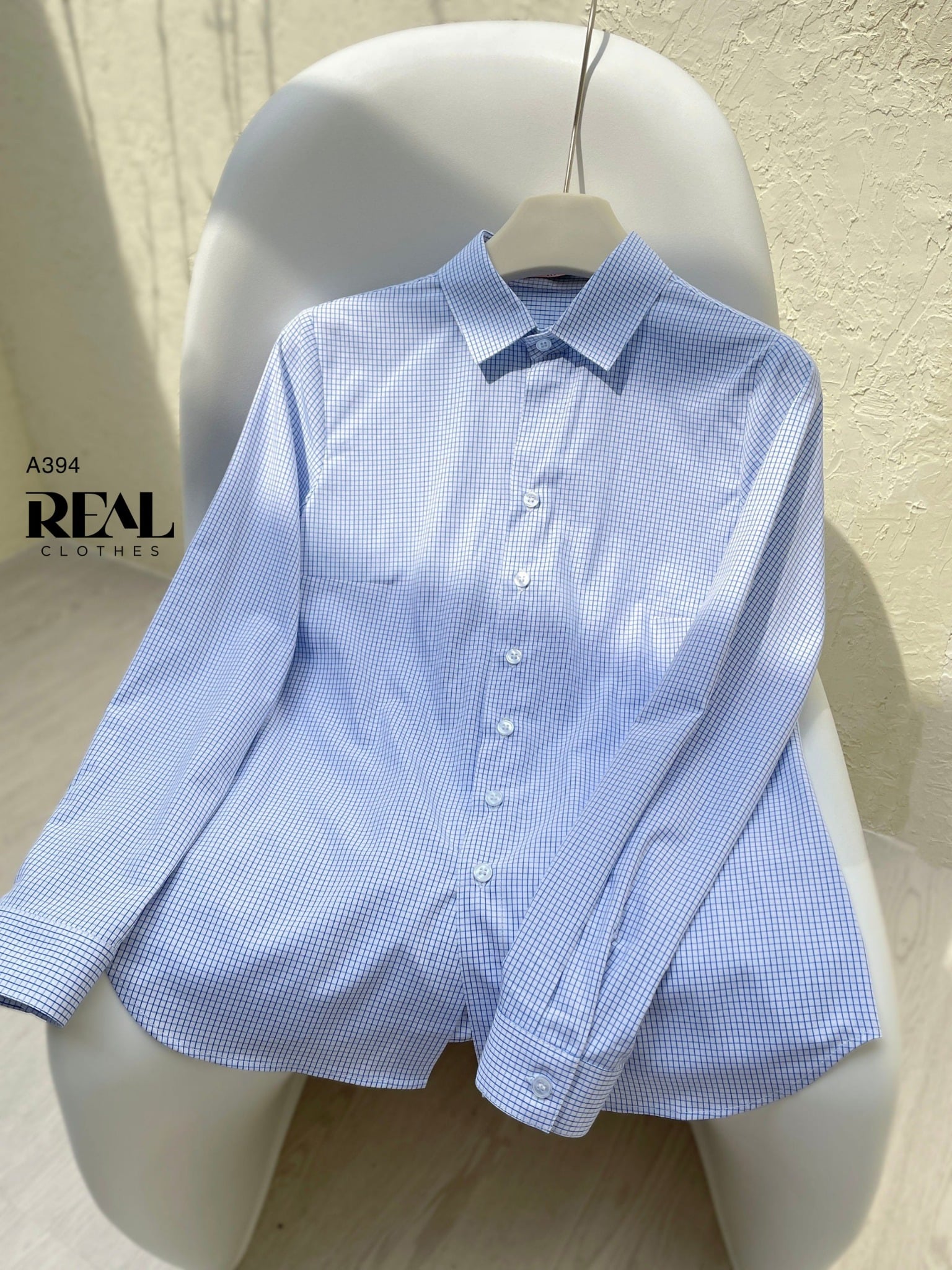 Sơ mi cổ Đức caro xanh SALE