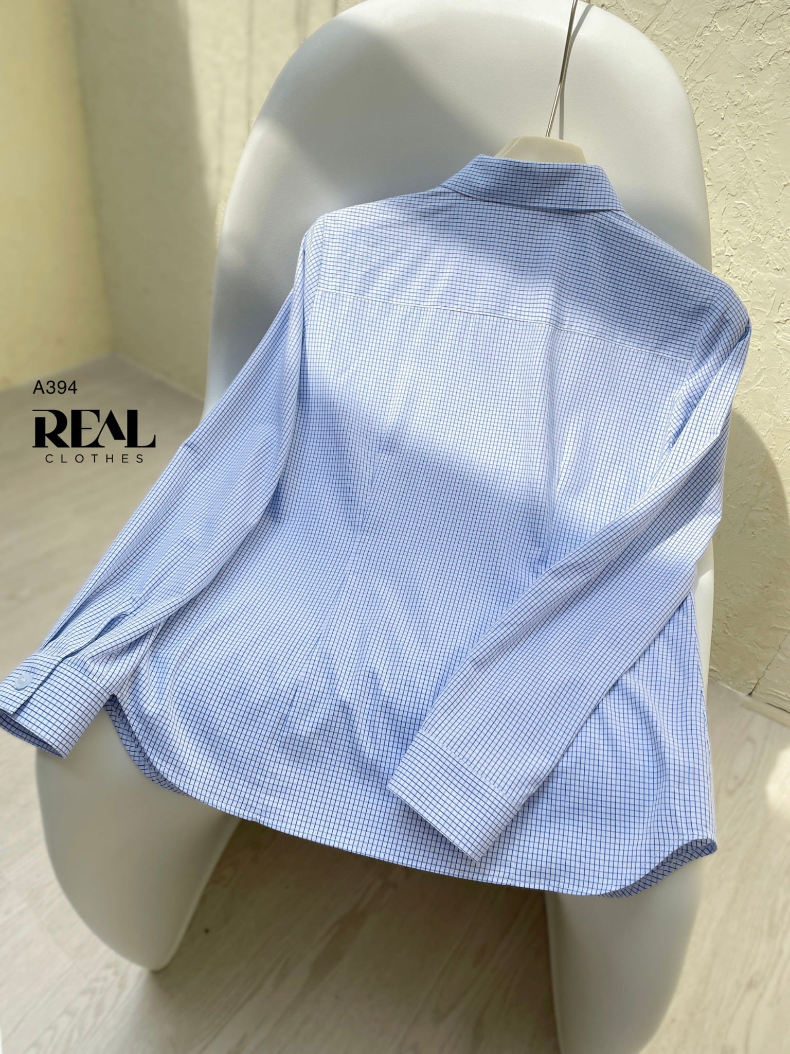 Sơ mi cổ Đức caro xanh SALE