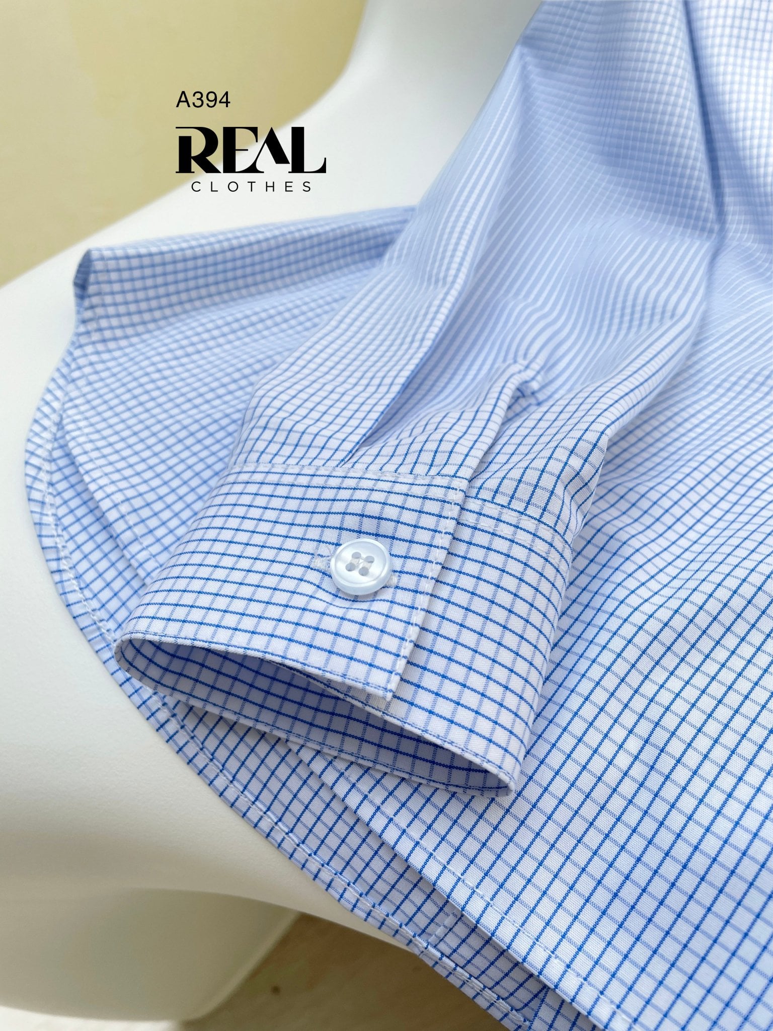 Sơ mi cổ Đức caro xanh SALE