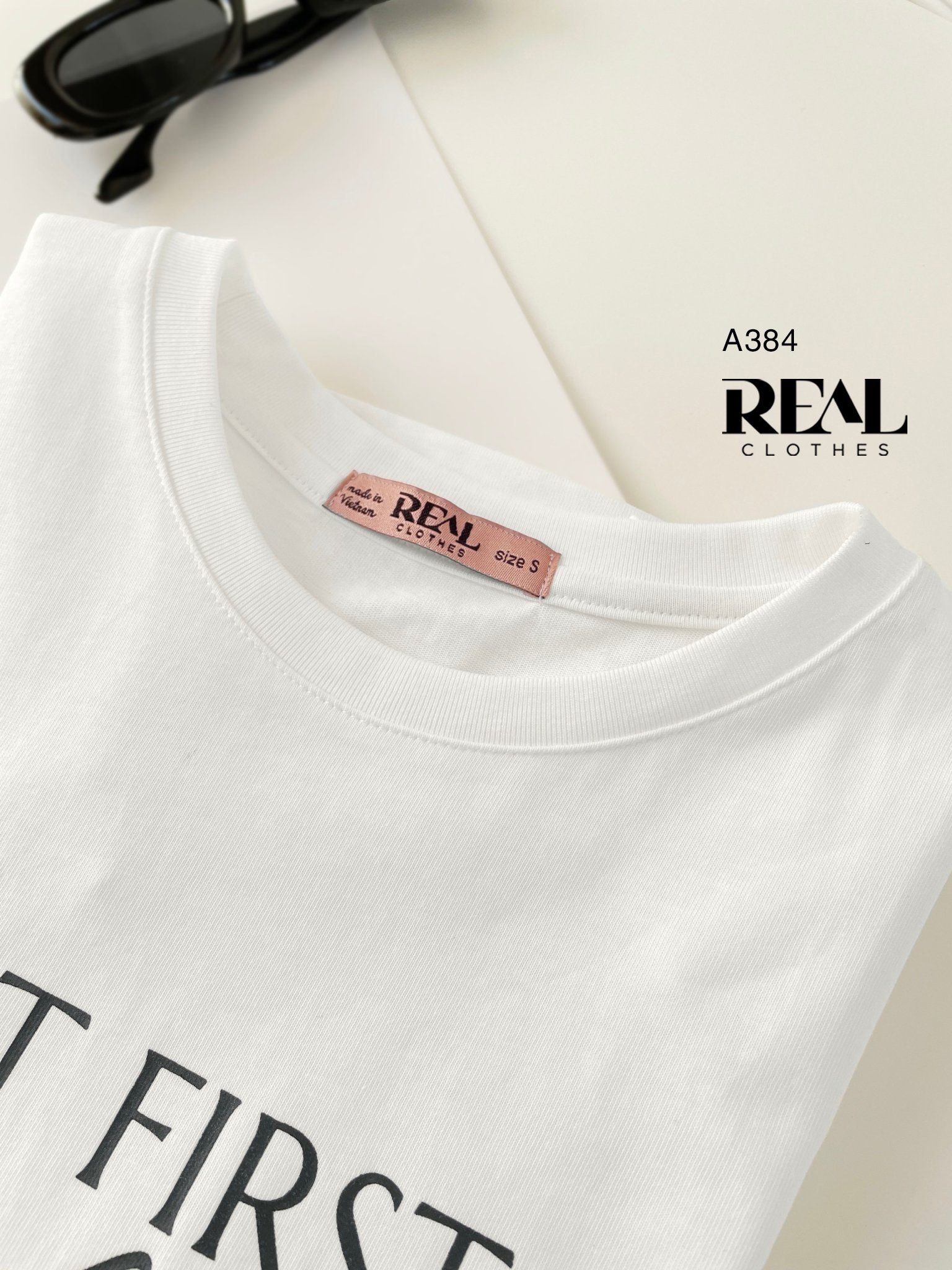 Áo thun cotton trắng COFFEE SALE