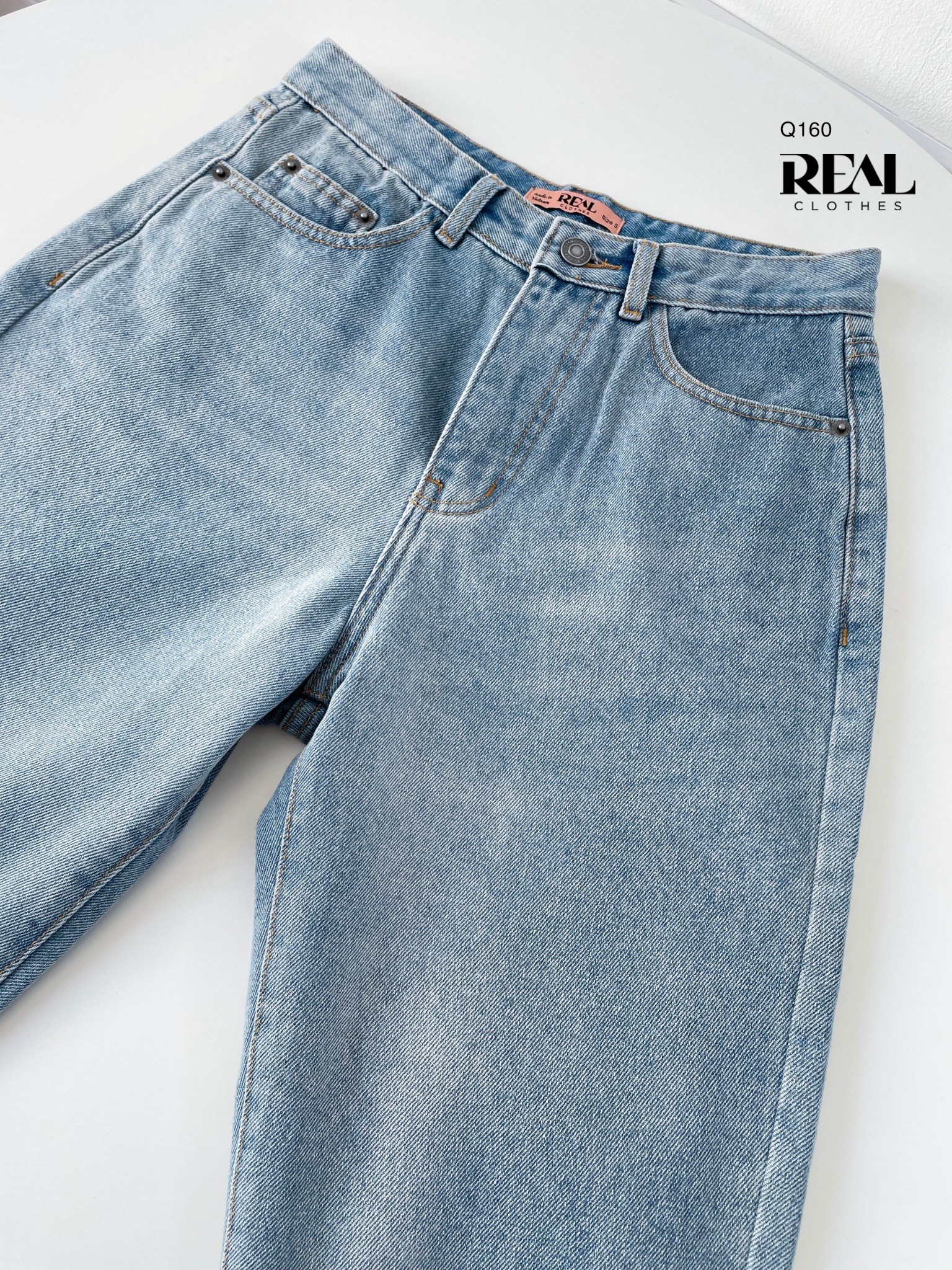 Quần Jeans baggy xanh đậm SALE - size XS