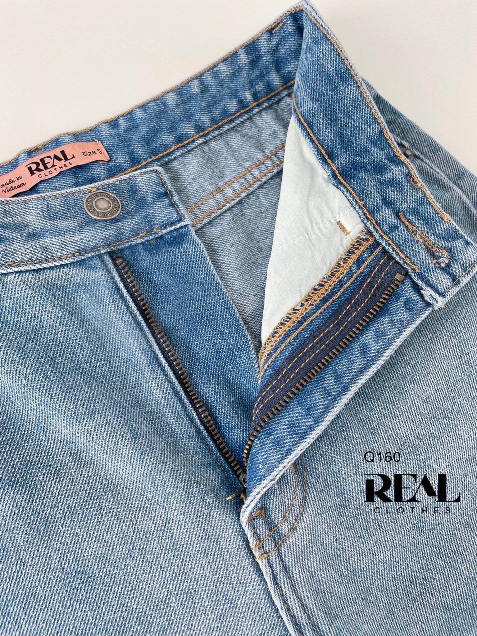 Quần Jeans baggy xanh đậm SALE - size XS