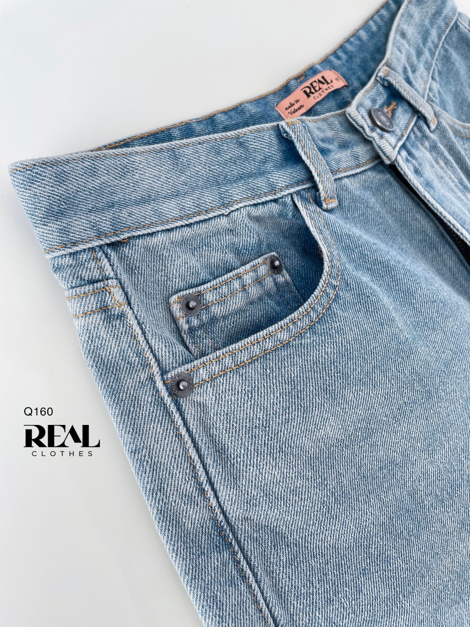 Quần Jeans baggy xanh đậm SALE - size XS