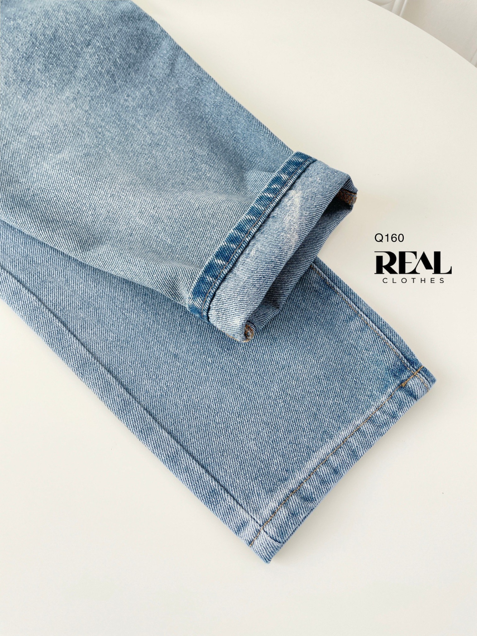 Quần Jeans baggy xanh đậm SALE - size XS