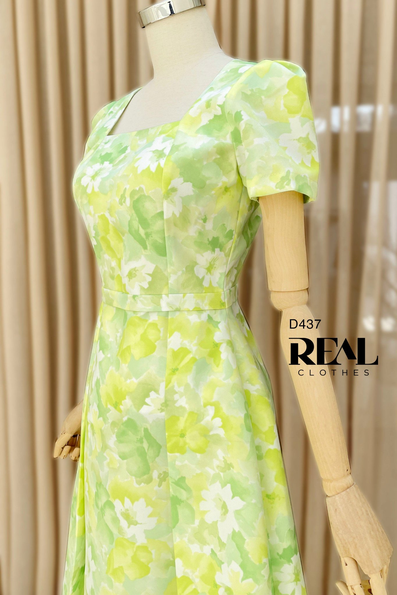 Đầm Ngọc Lan hoa xanh SALE - size S