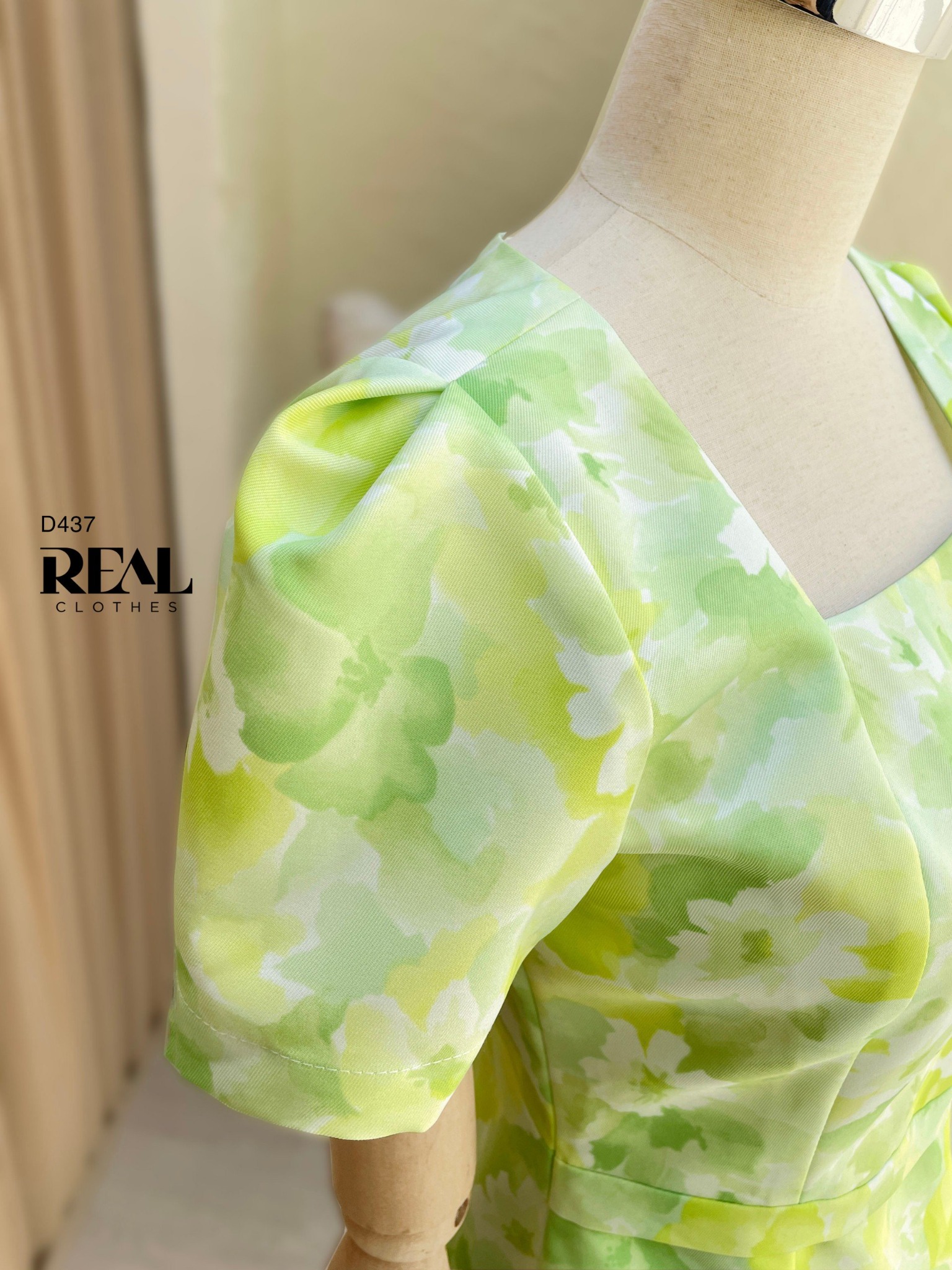 Đầm Ngọc Lan hoa xanh SALE - size S