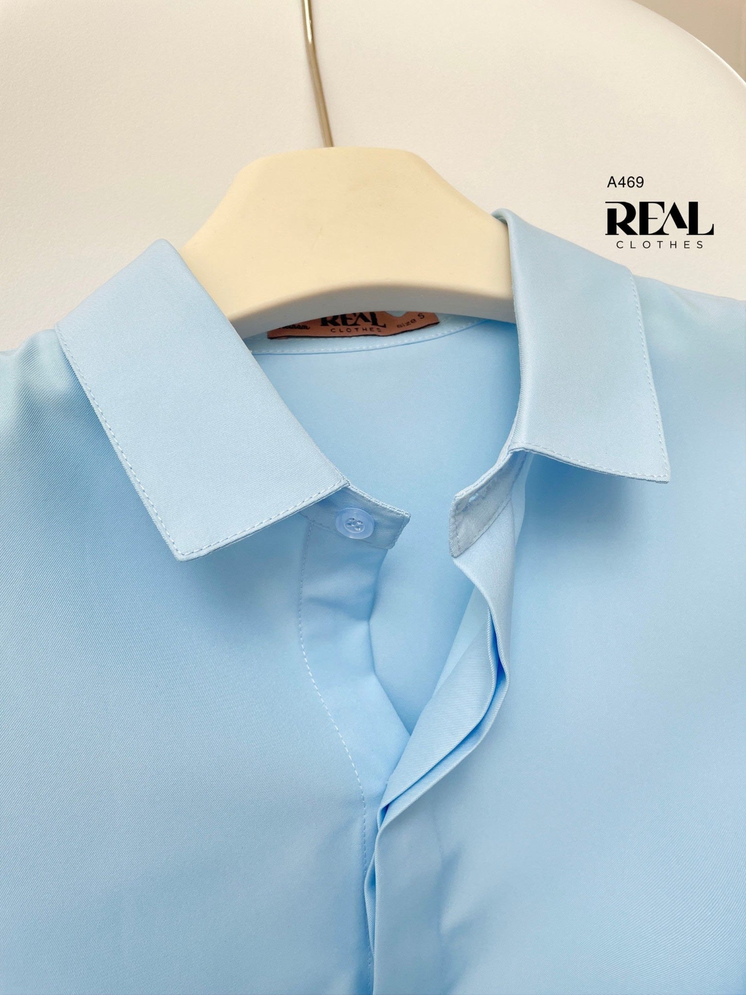 Sơ mi cổ Đức blue