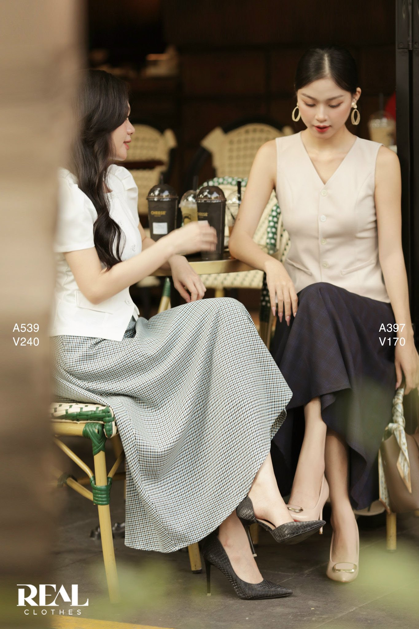 Áo kiểu ghile nude