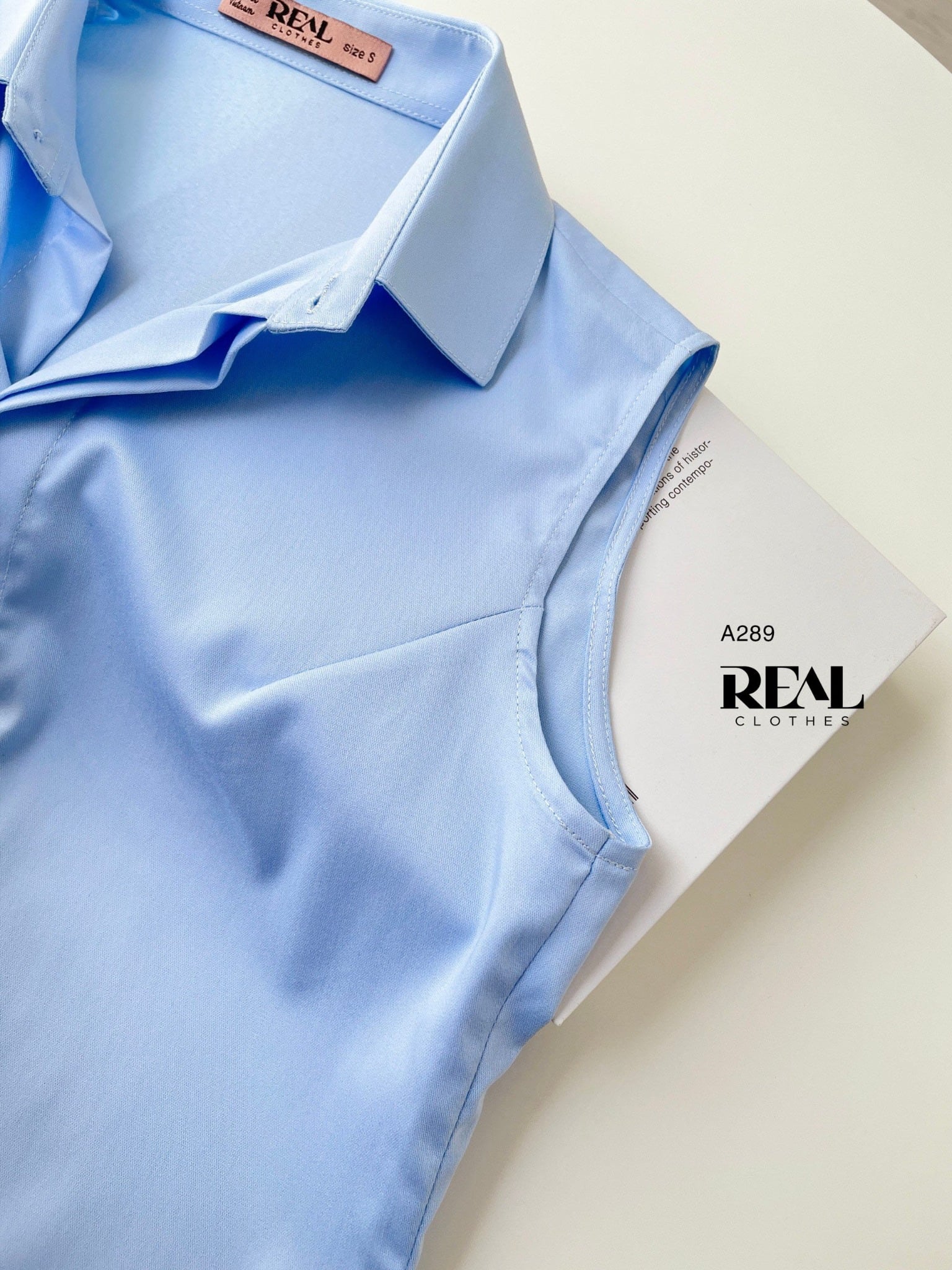 Sơ mi blue không tay