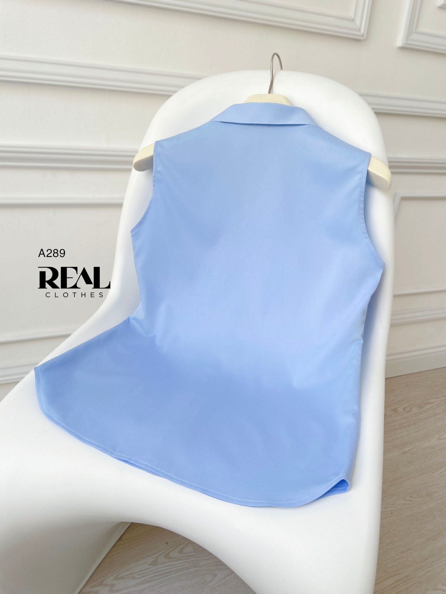 Sơ mi blue không tay