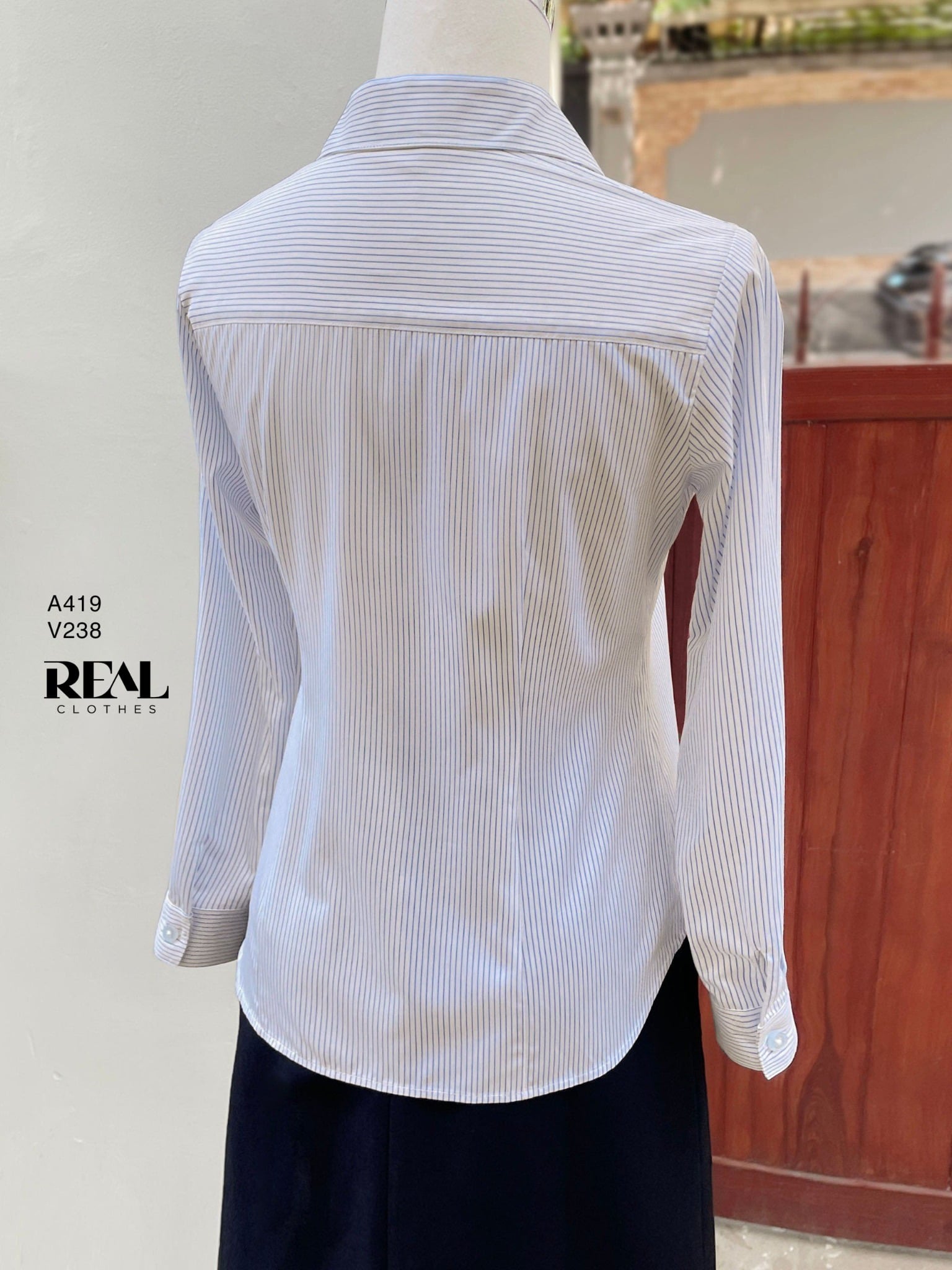 Sơ mi cổ Đức sọc xanh SALE