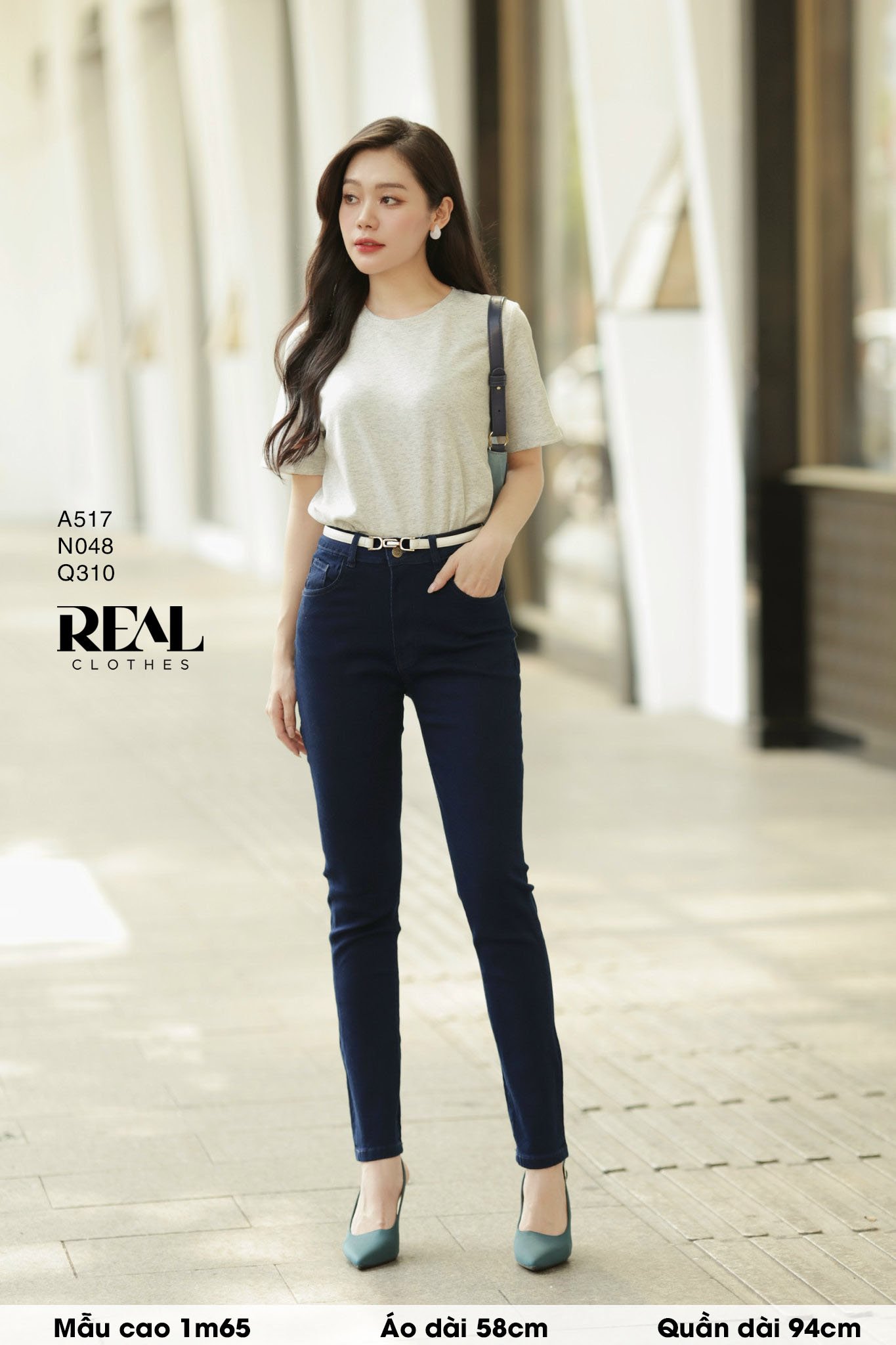 Quần Jeans skinny xanh đen SALE - size L