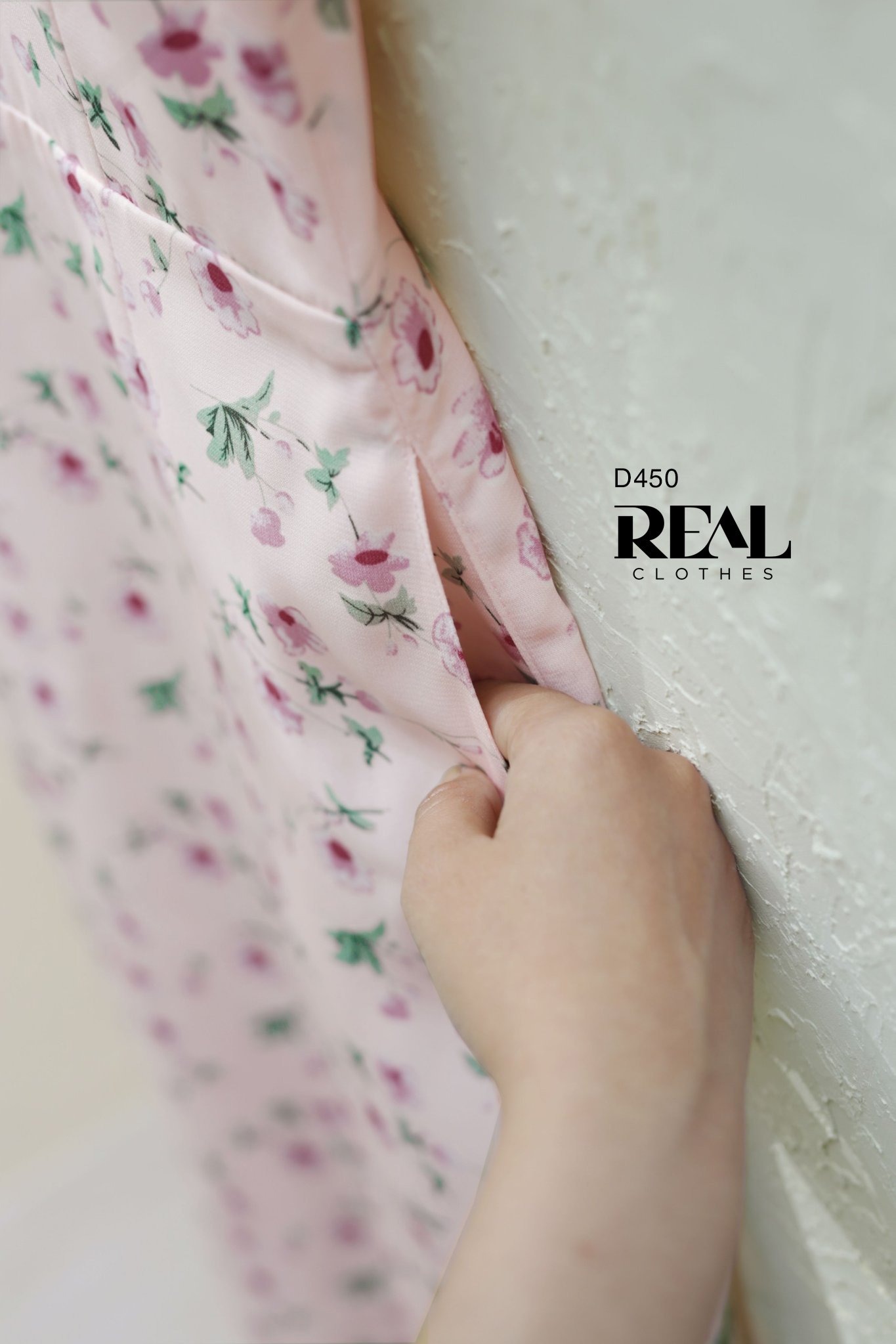 Đầm xẻ tà hoa hồng SALE