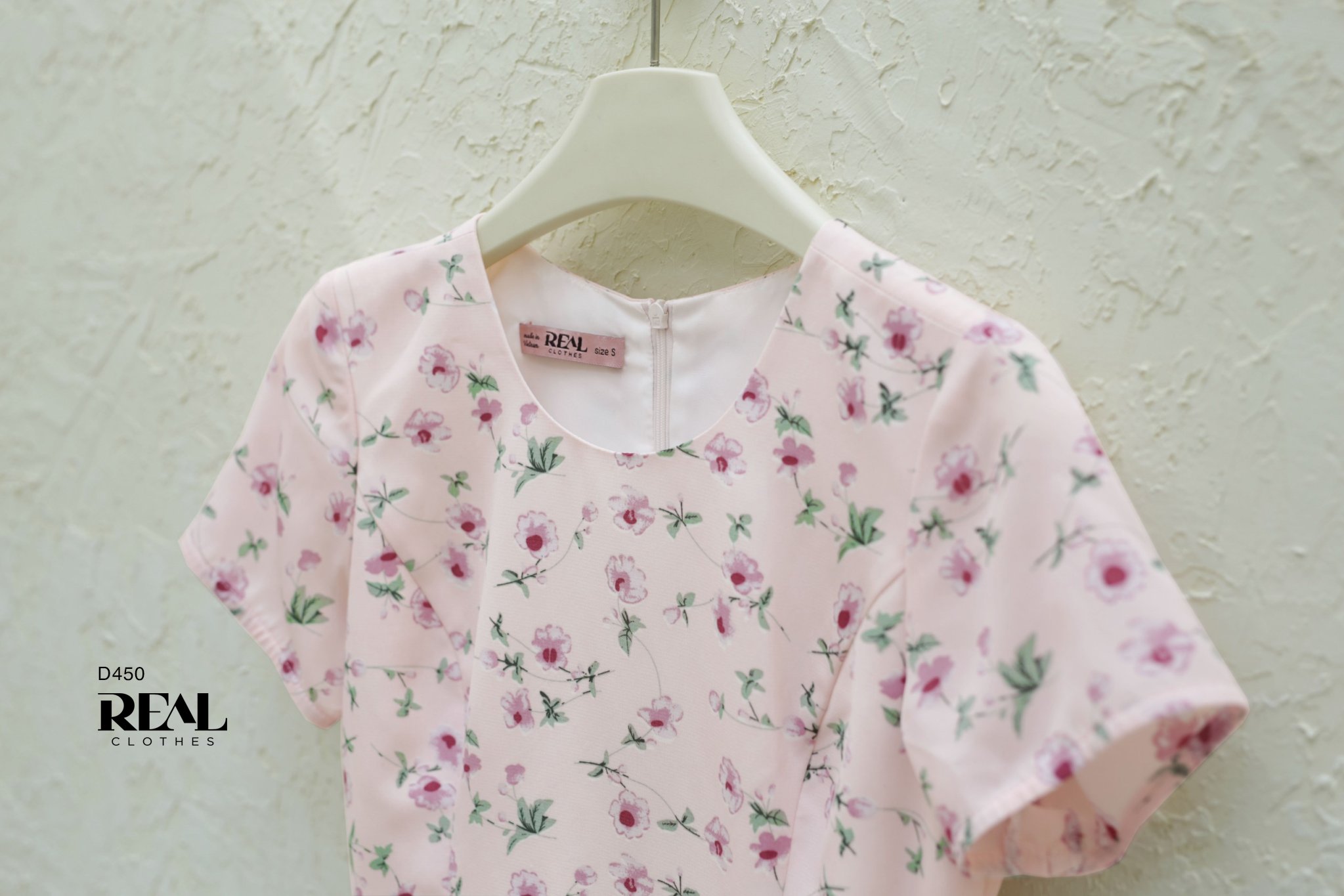 Đầm xẻ tà hoa hồng SALE