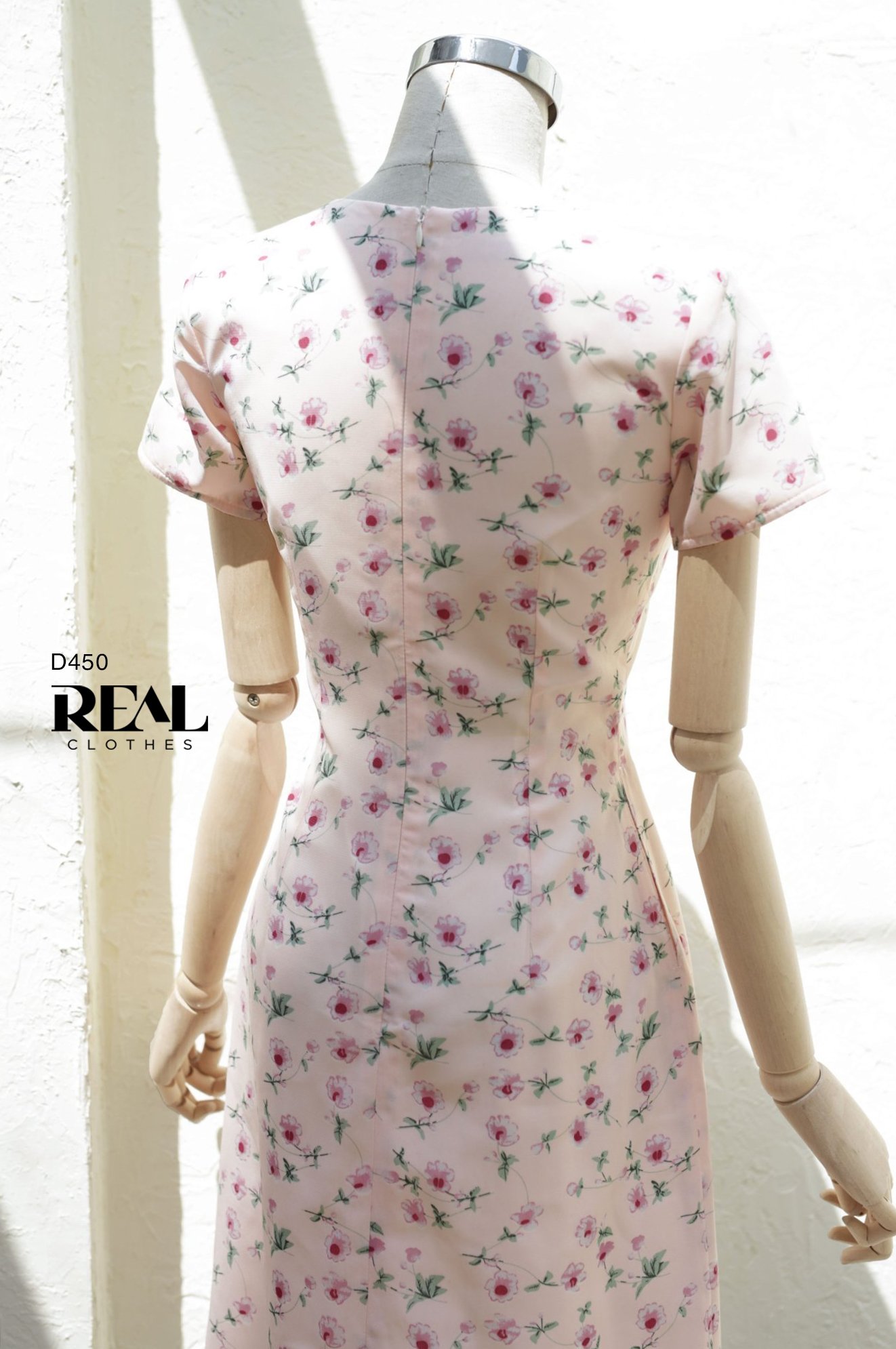 Đầm xẻ tà hoa hồng SALE