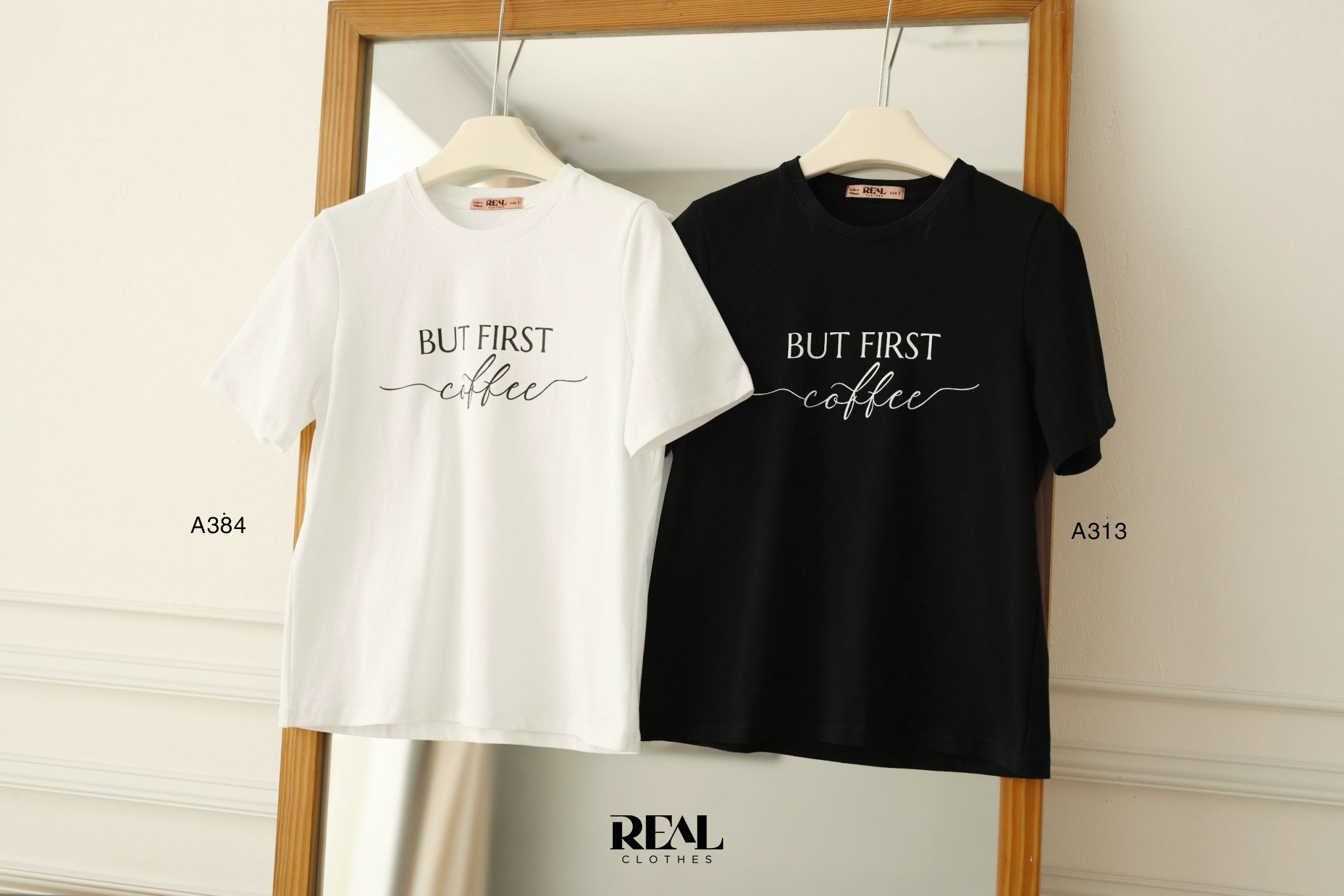 Áo thun cotton trắng COFFEE SALE