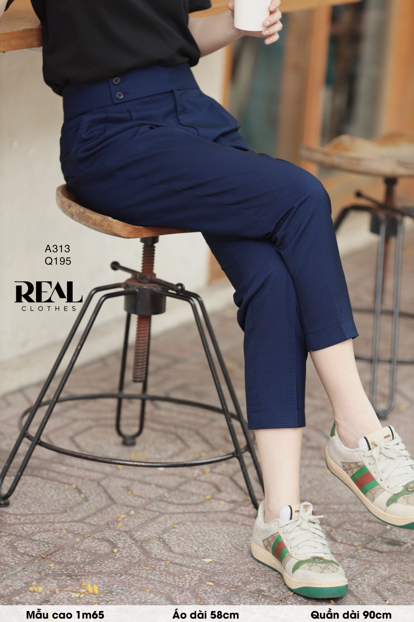 Quần Sakura ô vuông xanh SALE