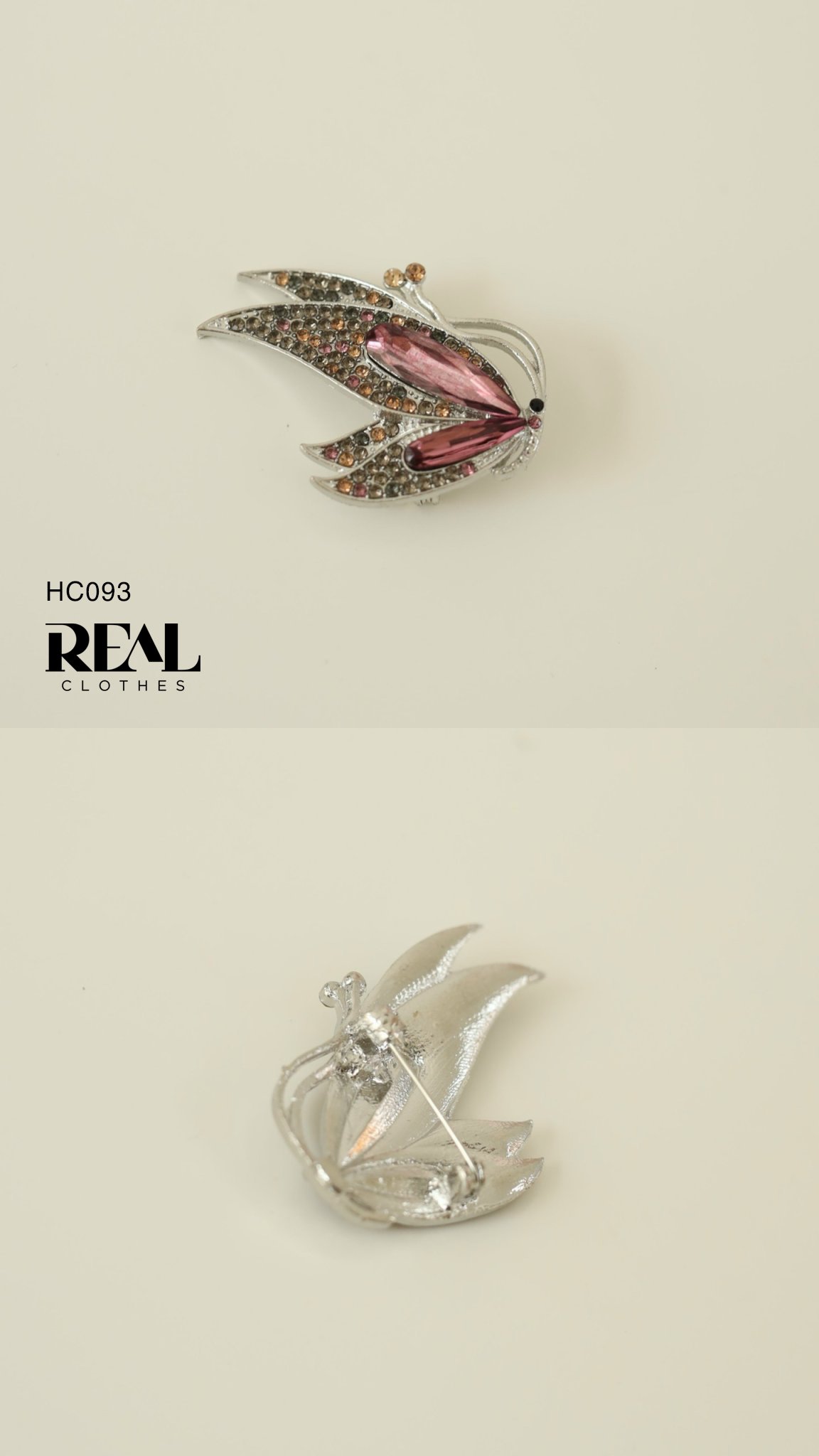 Cài áo hồ điệp tím