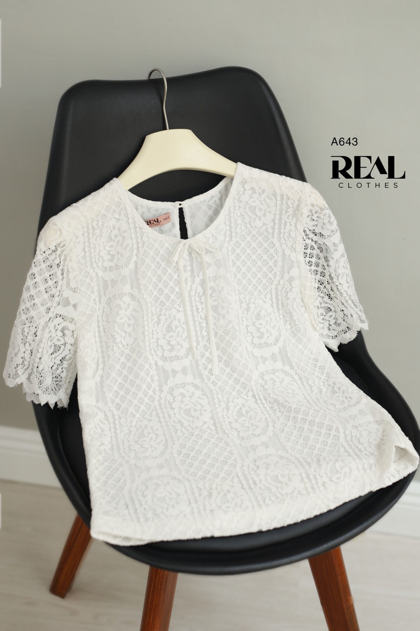 Áo ren nơ trắng MỚI SALE