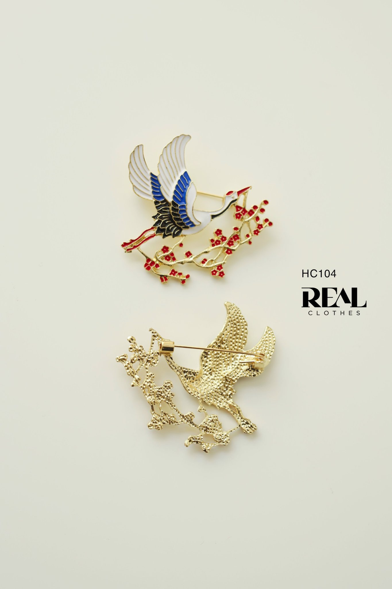 Cài áo hạc trắng