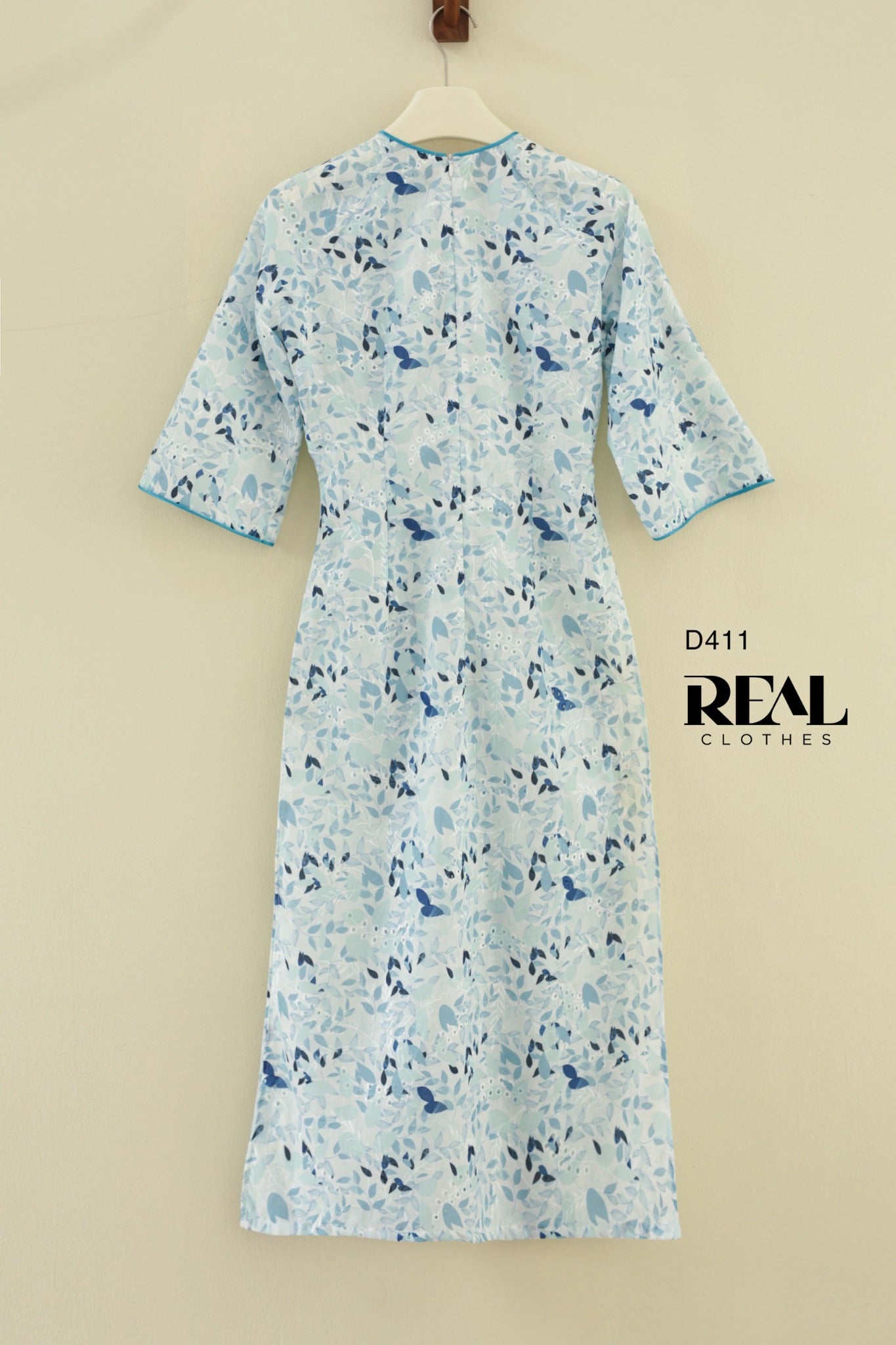 Áo dài cách tân thanh mai blue LÓT SALE