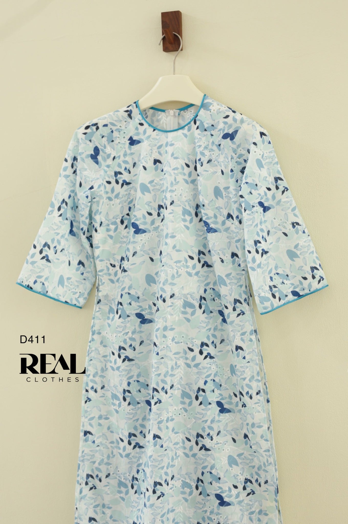 Áo dài cách tân thanh mai blue LÓT SALE