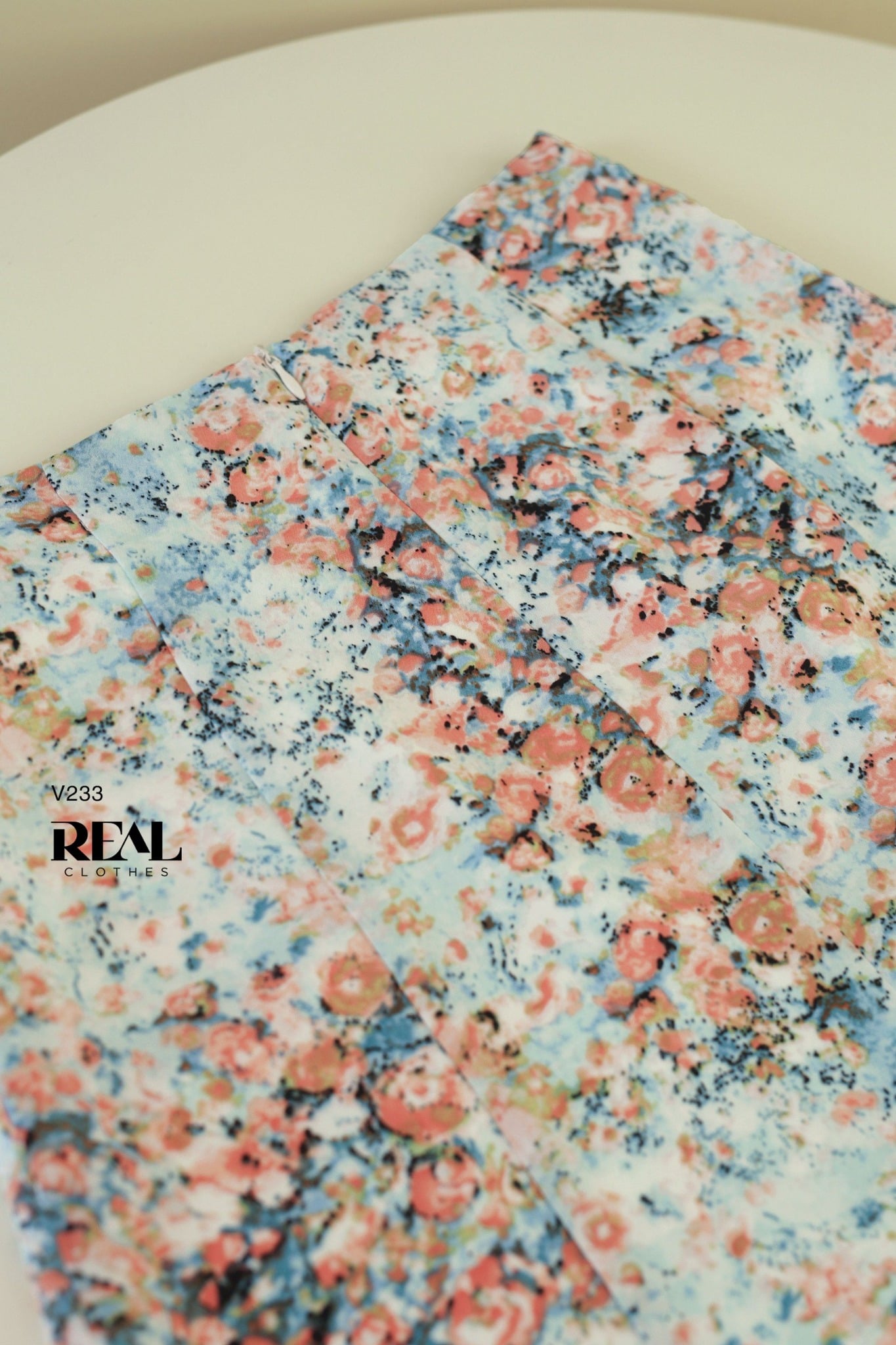 Váy 8 mảnh midi loang cam SALE