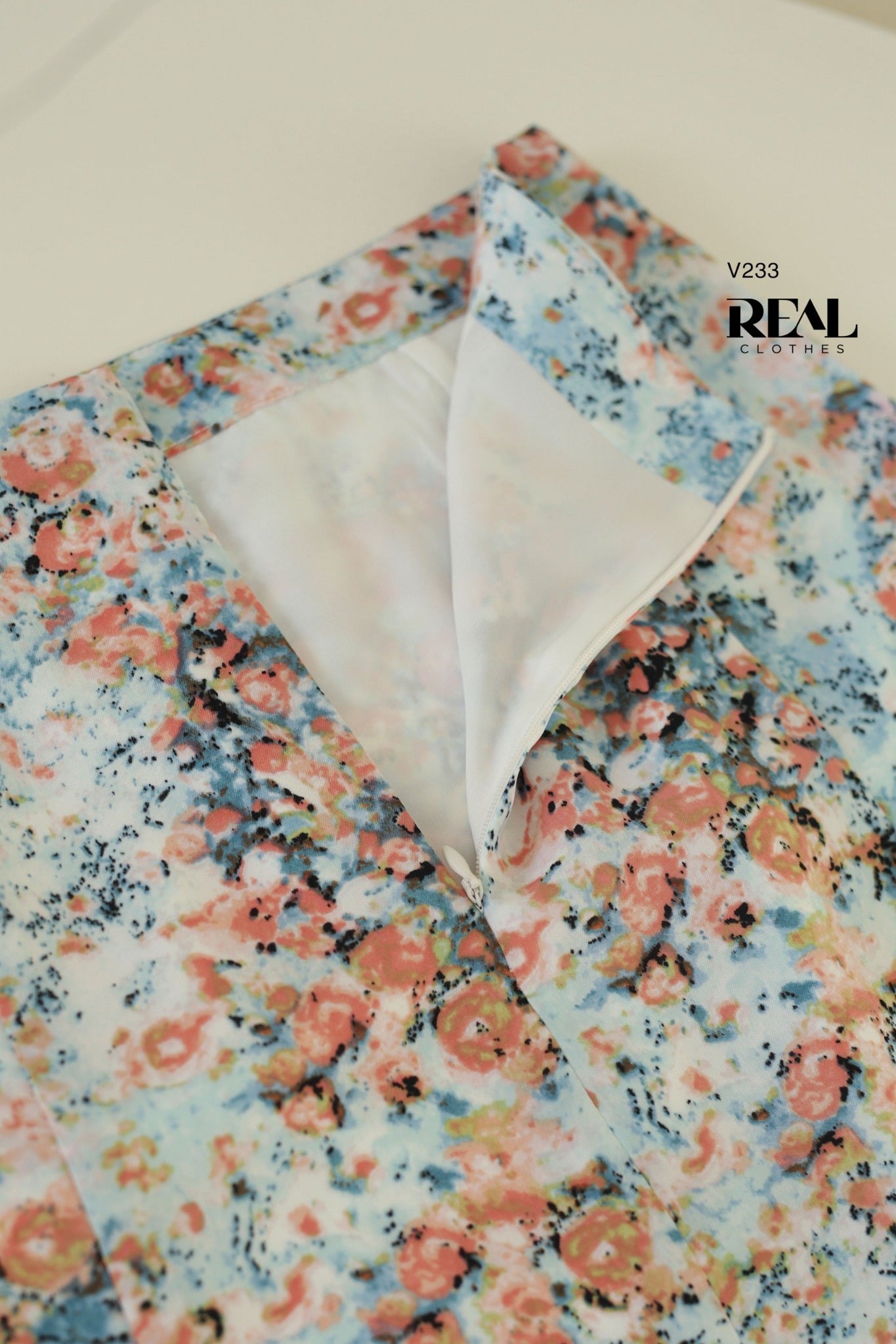 Váy 8 mảnh midi loang cam SALE