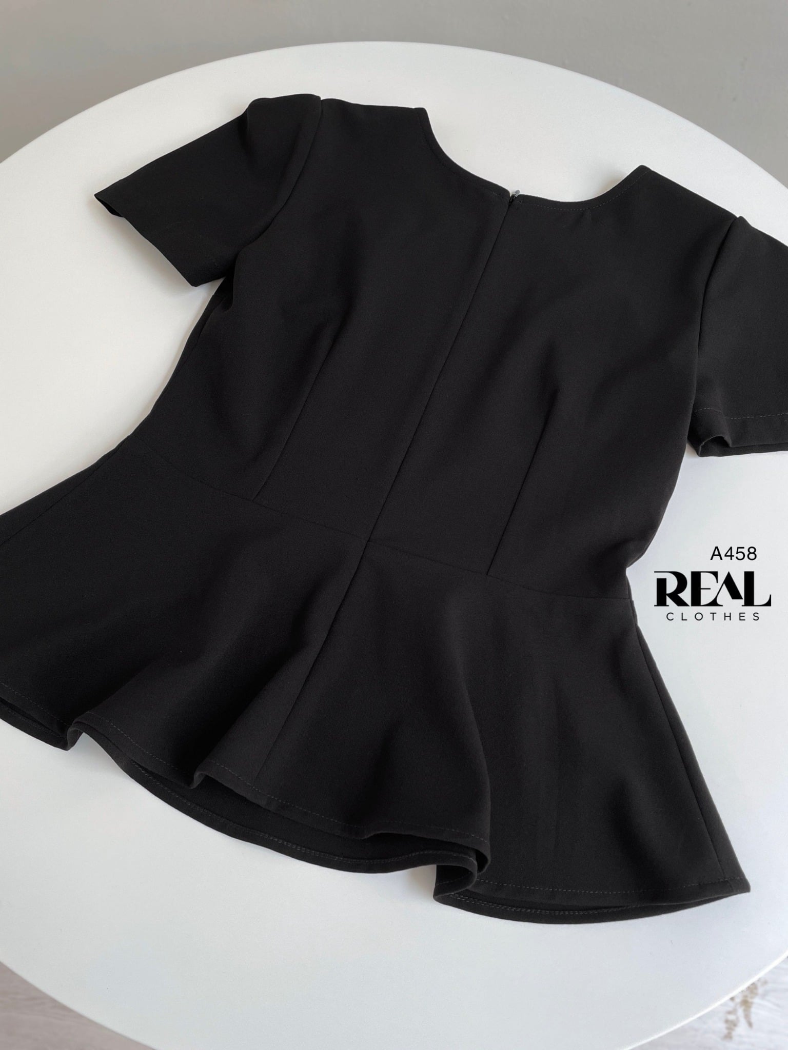 Áo peplum thun đen SALE