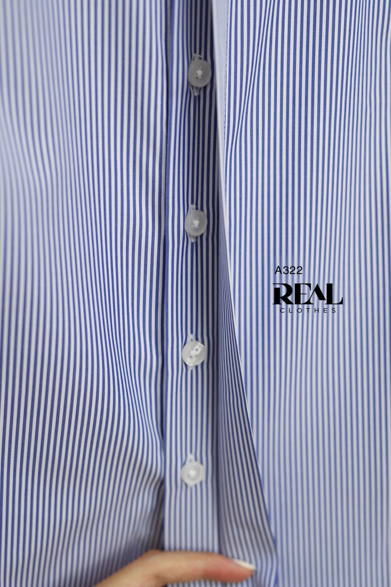 Sơ mi sọc xanh đậm tay đủ SALE