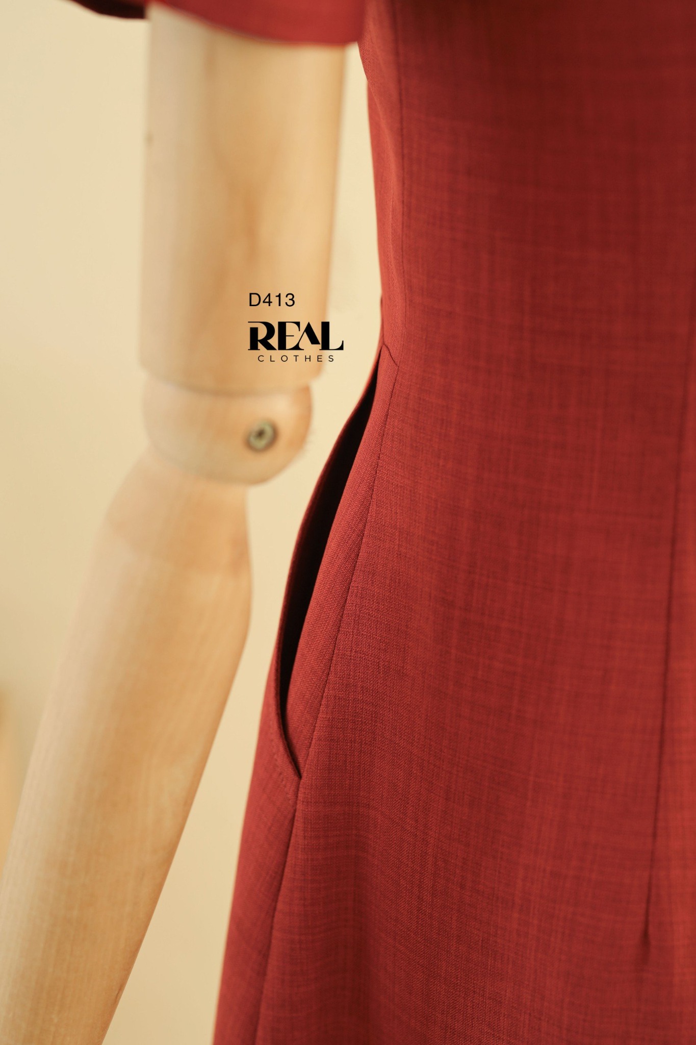 Đầm sarah đỏ gạch