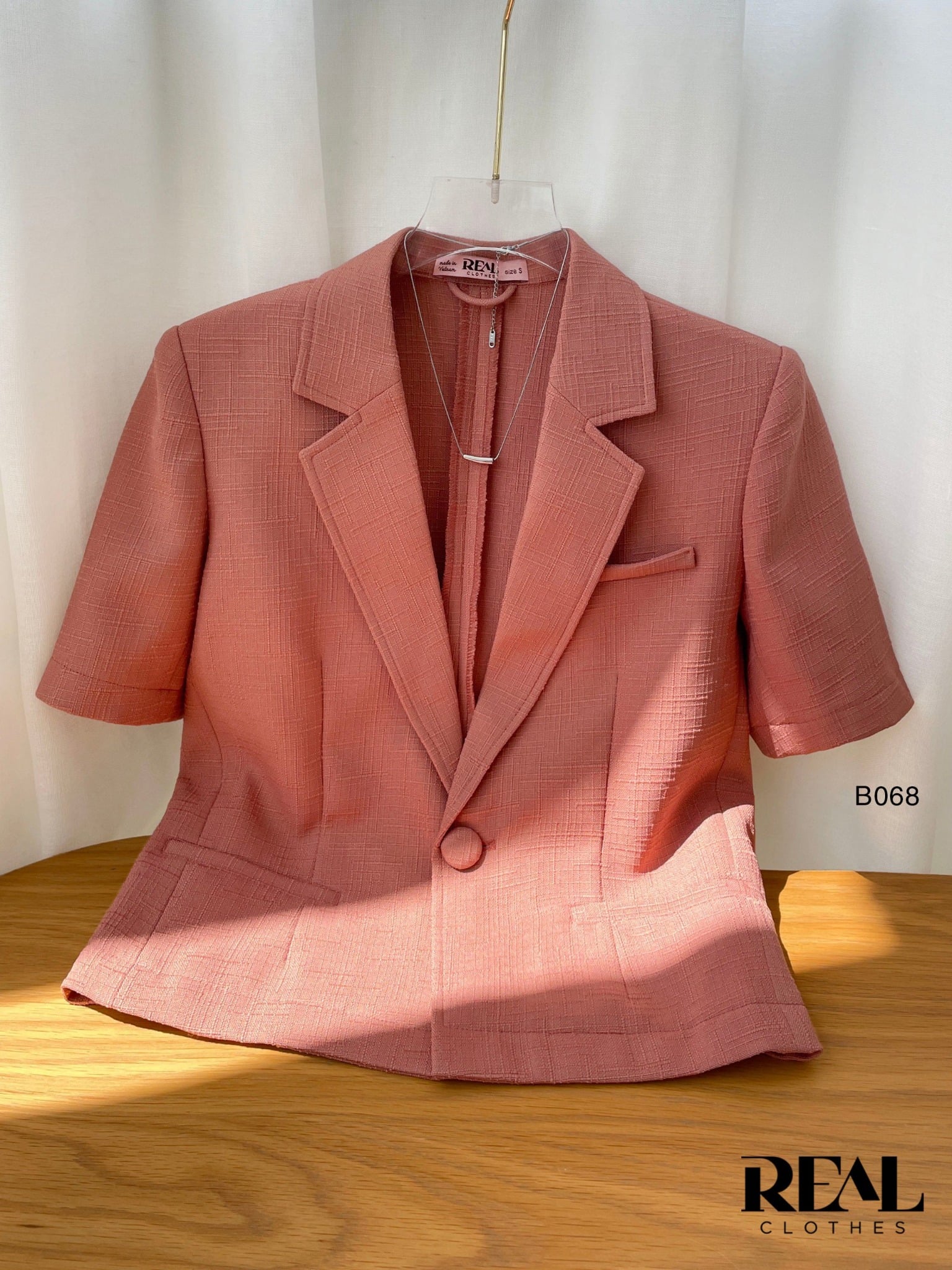 Blazer tay ngắn cam gạch MỚI